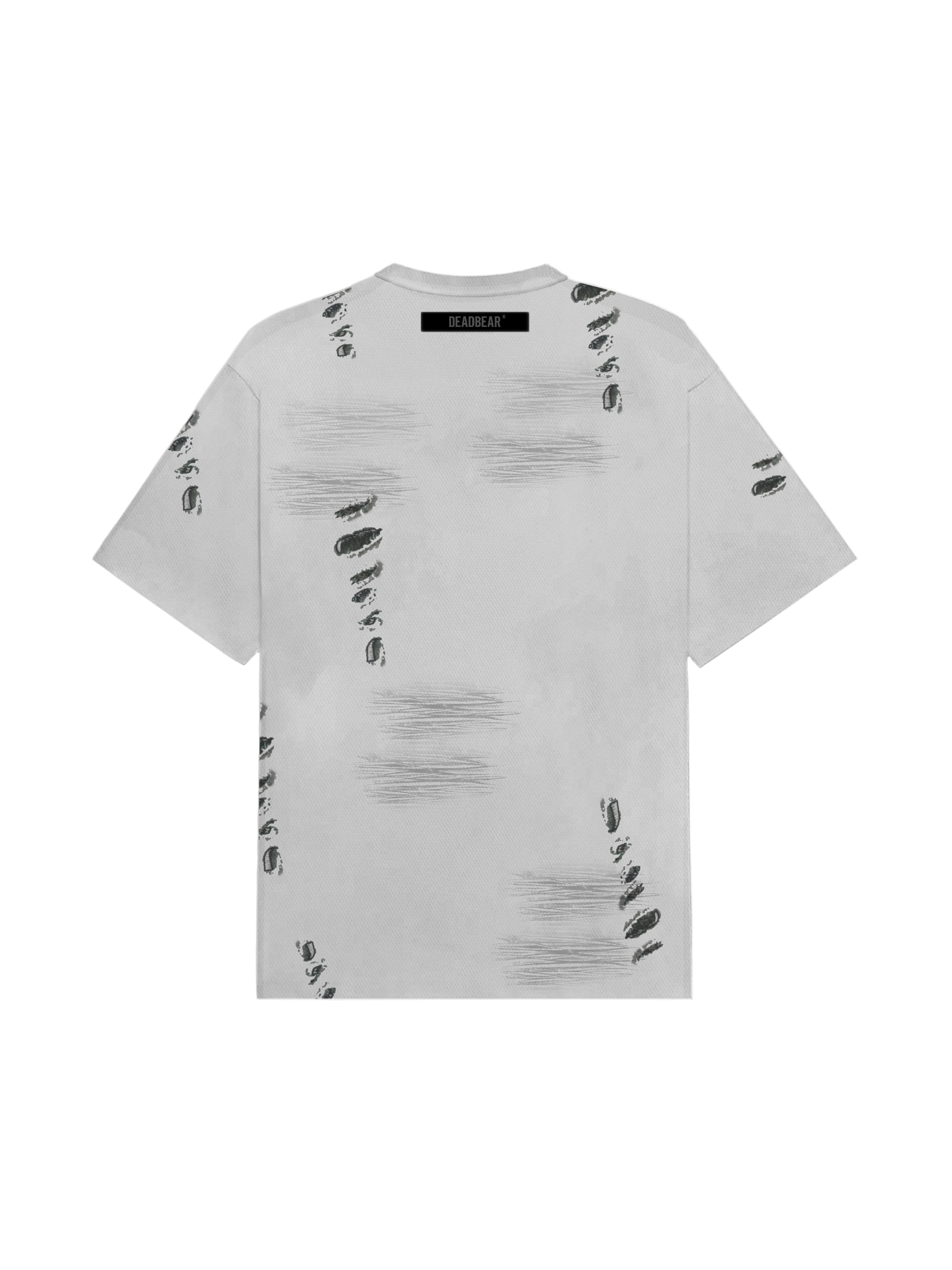 Distressed Washed Grey Tee