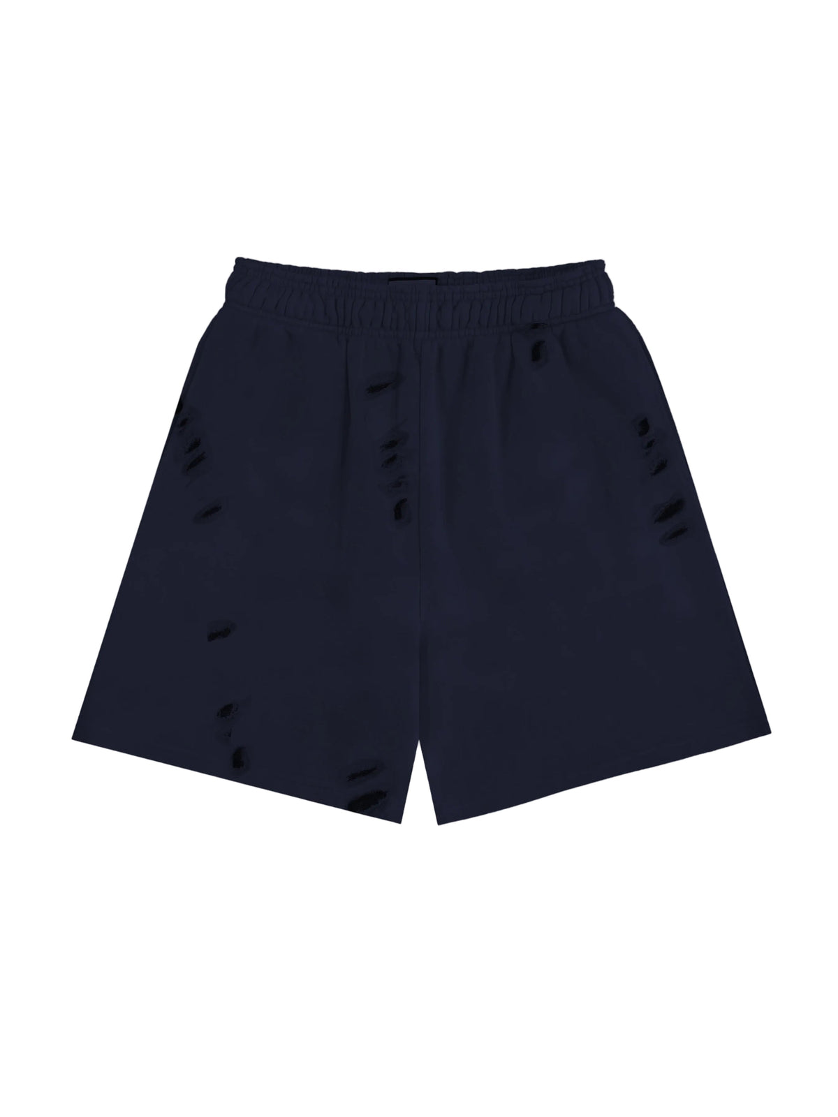 Distressed Navy Shorts