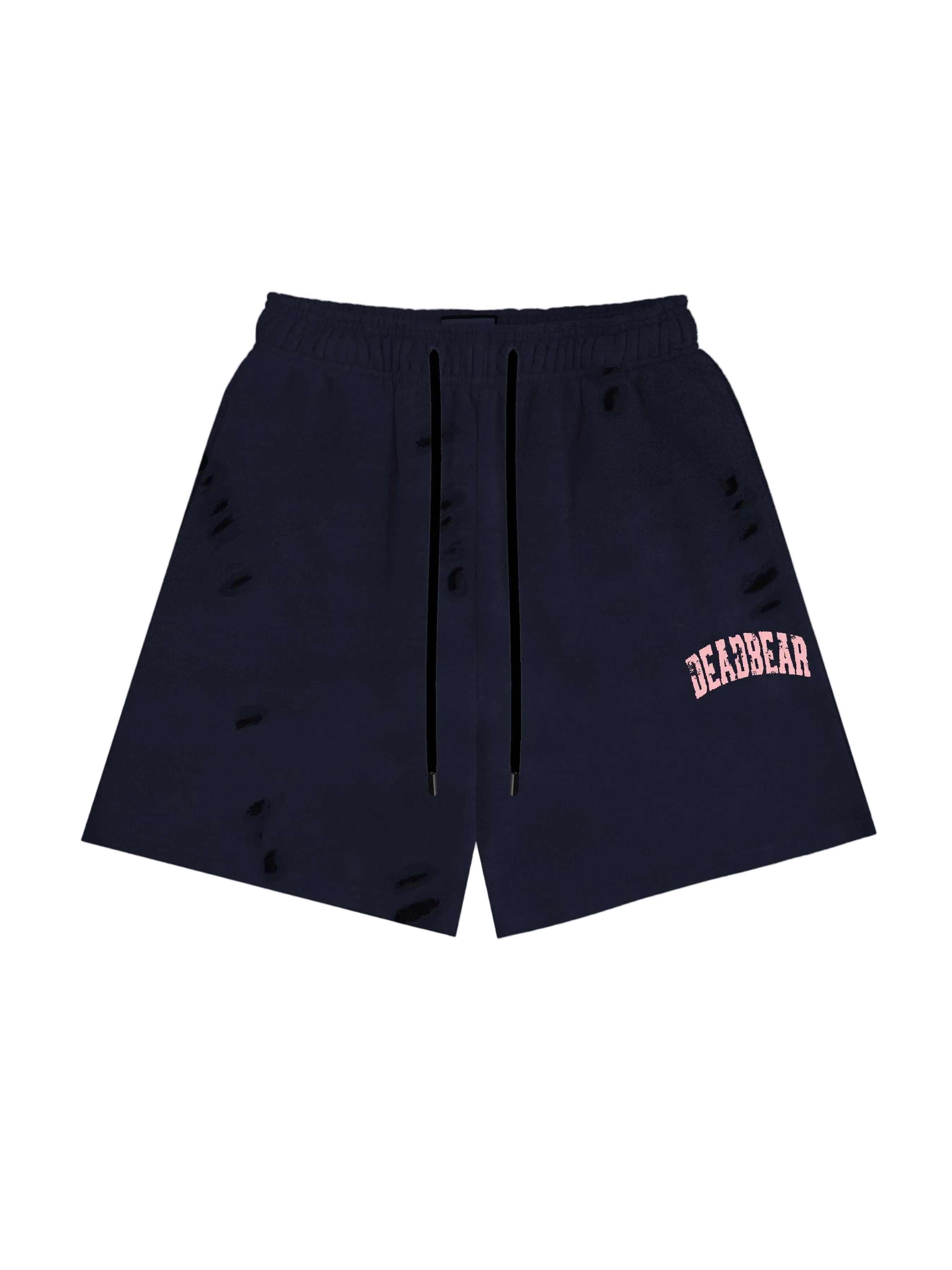 Distressed Navy Shorts