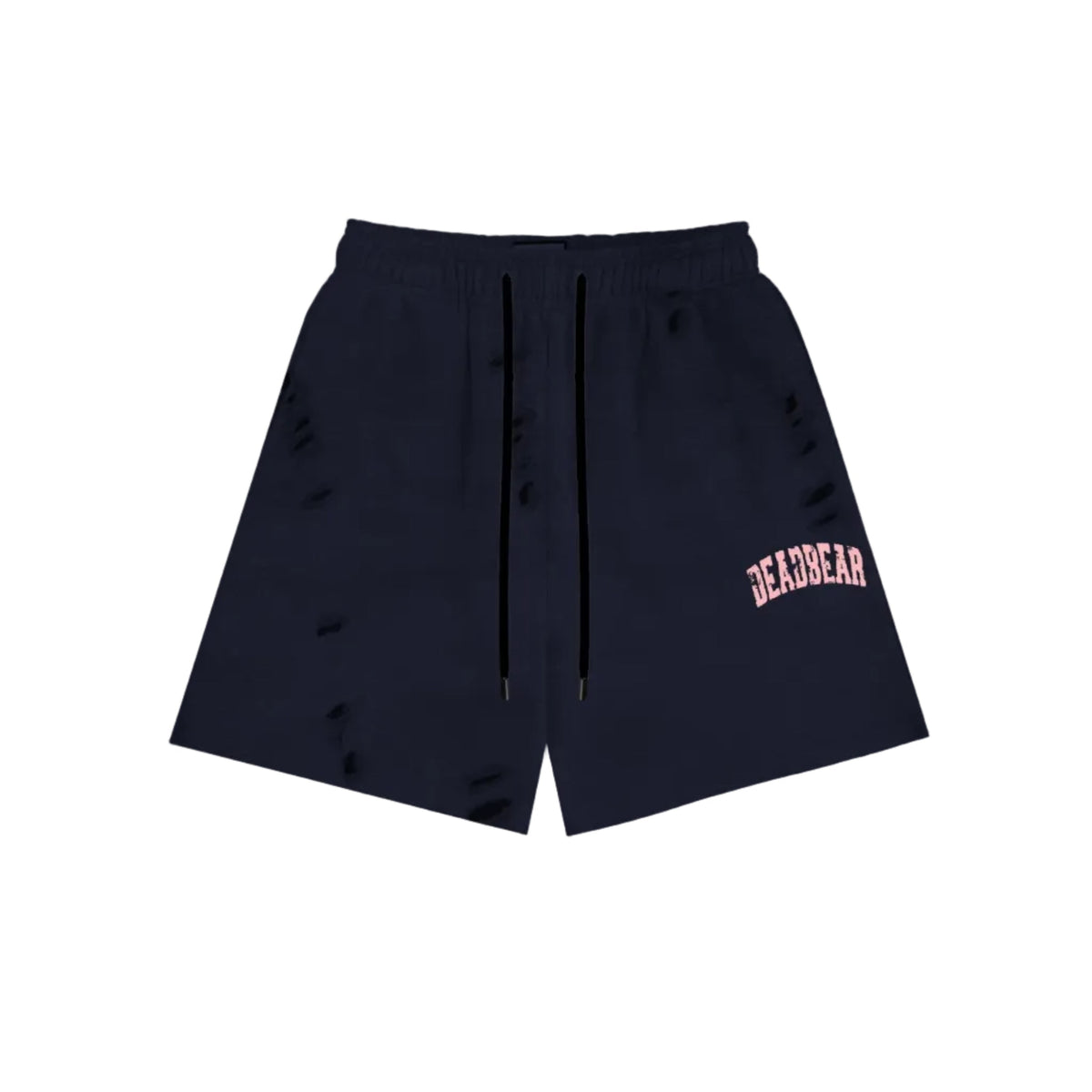 Distressed Navy Shorts