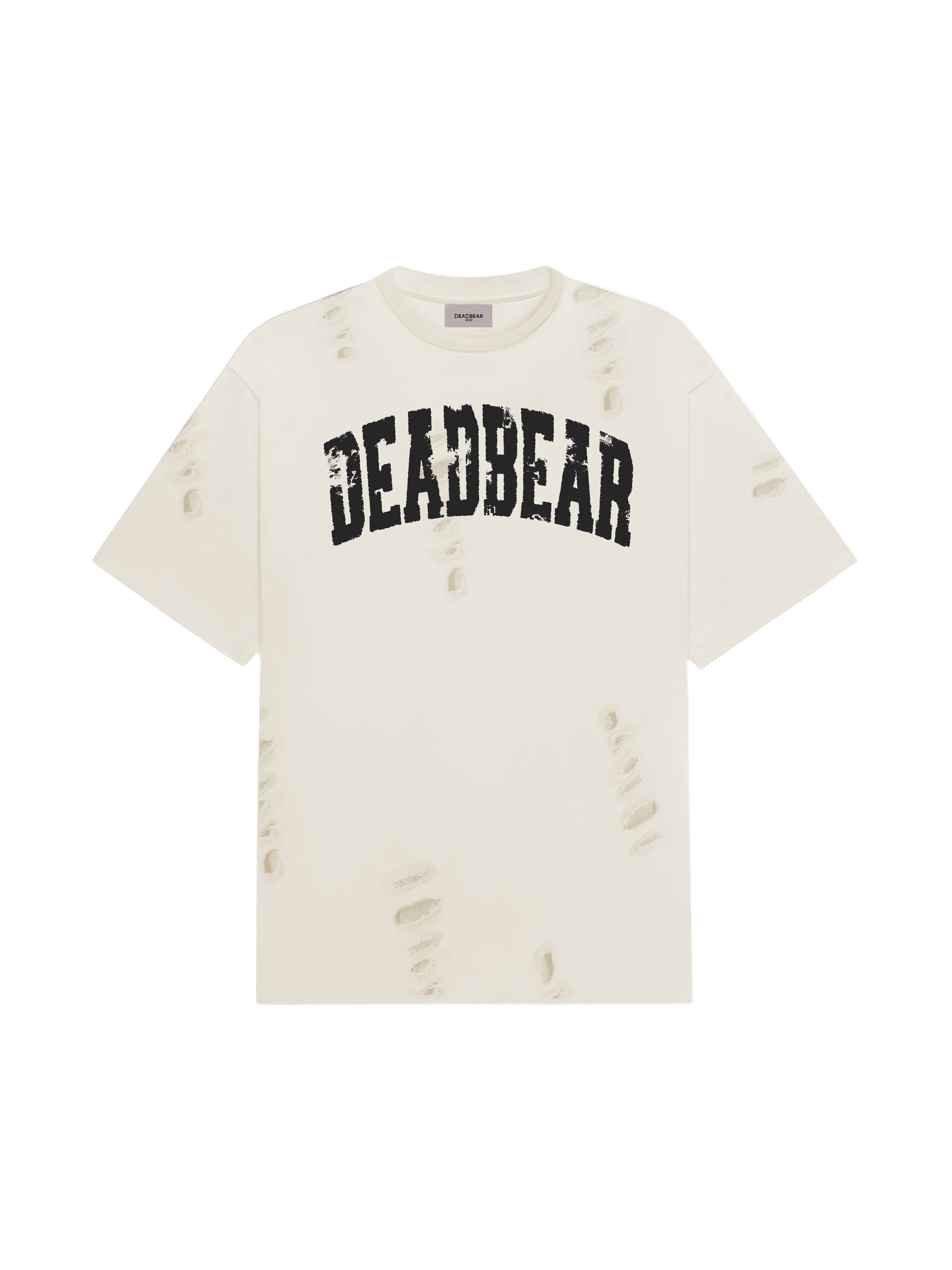 Distressed Cream White Tee