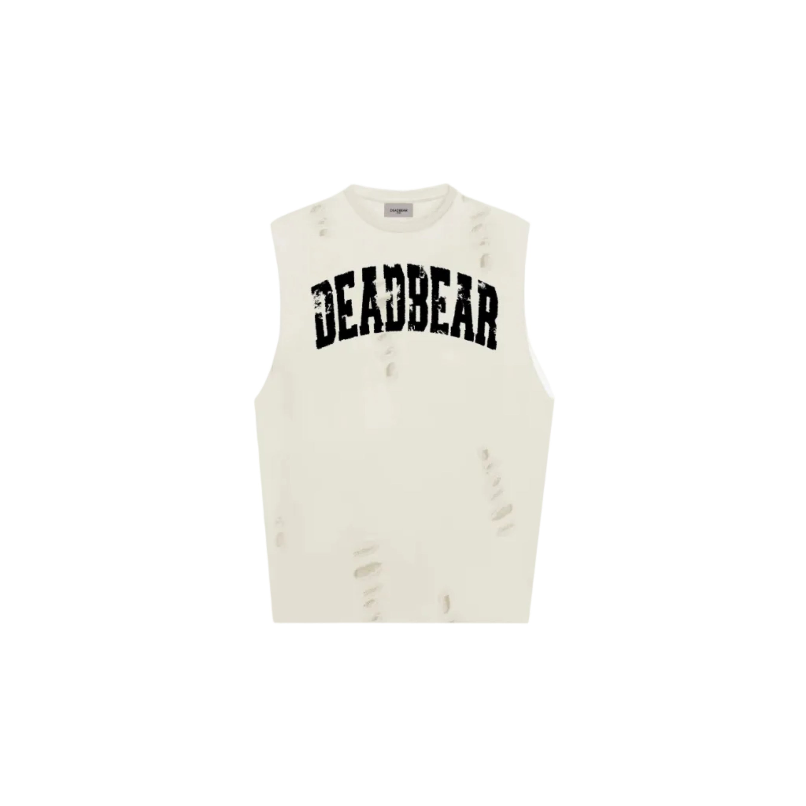 Distressed Cream White Tank