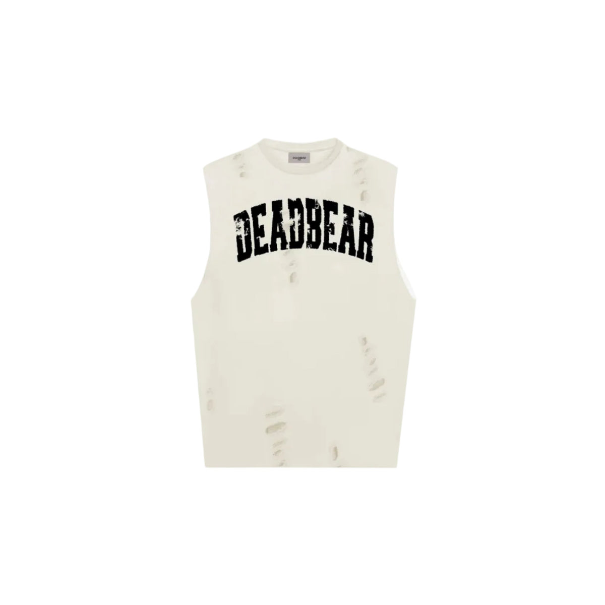 Distressed Cream White Tank