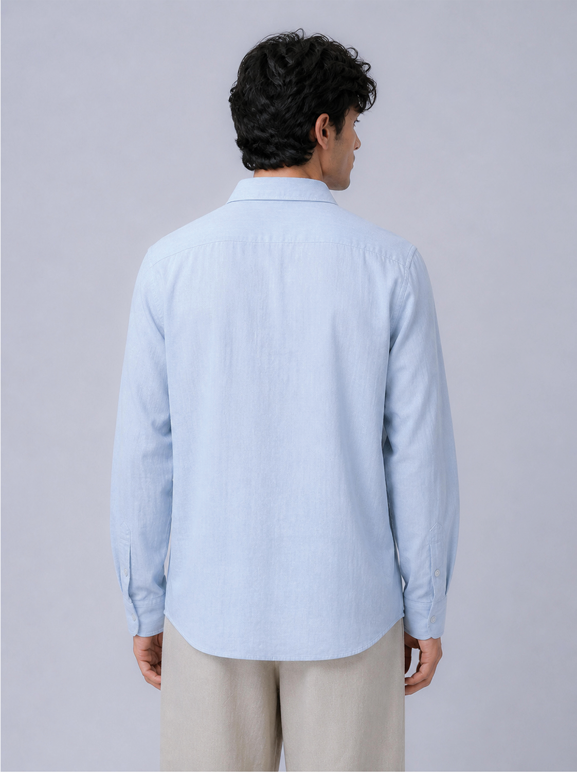 P|C Textured Cotton Shirt Sky