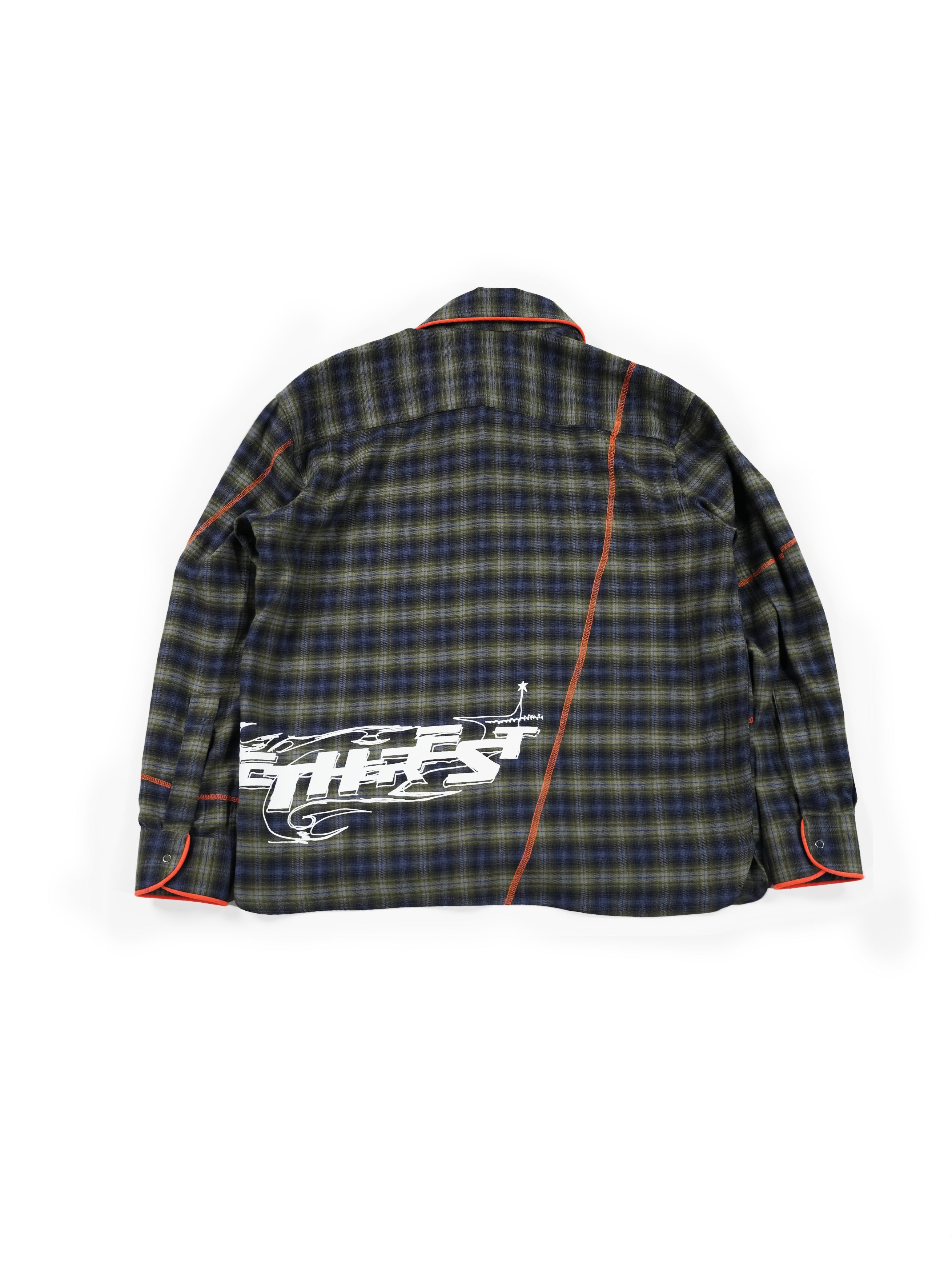 Chain Stitch Inverted Pockets - Plaid Halftone Flannel RTW