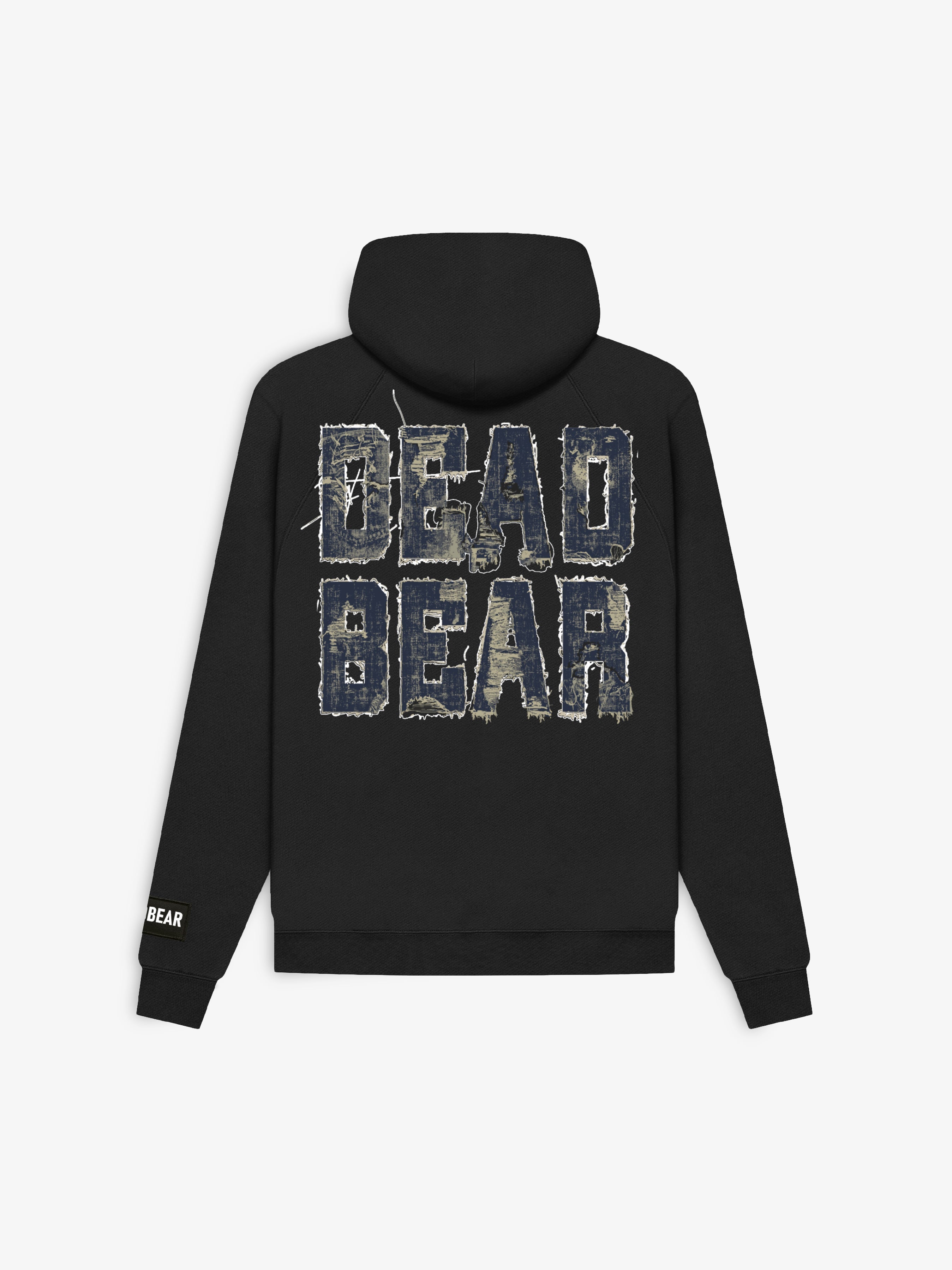 Fake Denim Hoodie Black