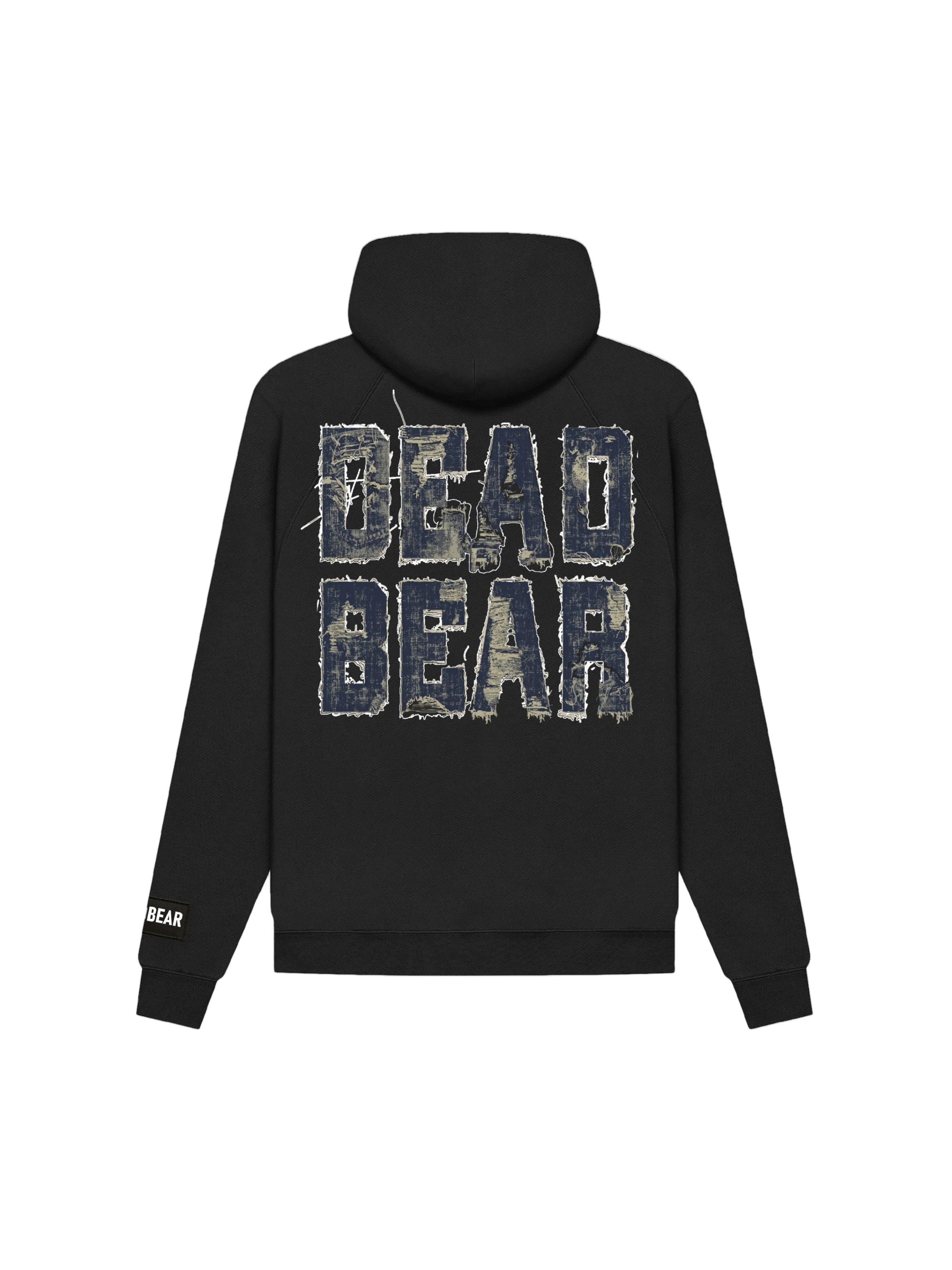 Fake Denim Hoodie Black