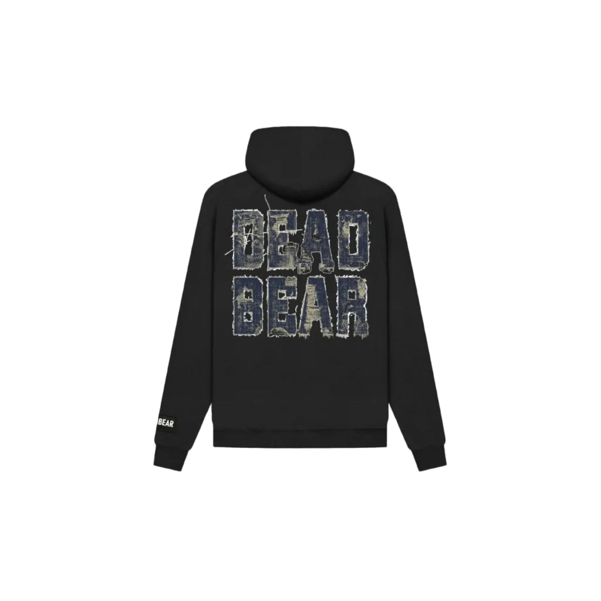 Fake Denim Hoodie Black