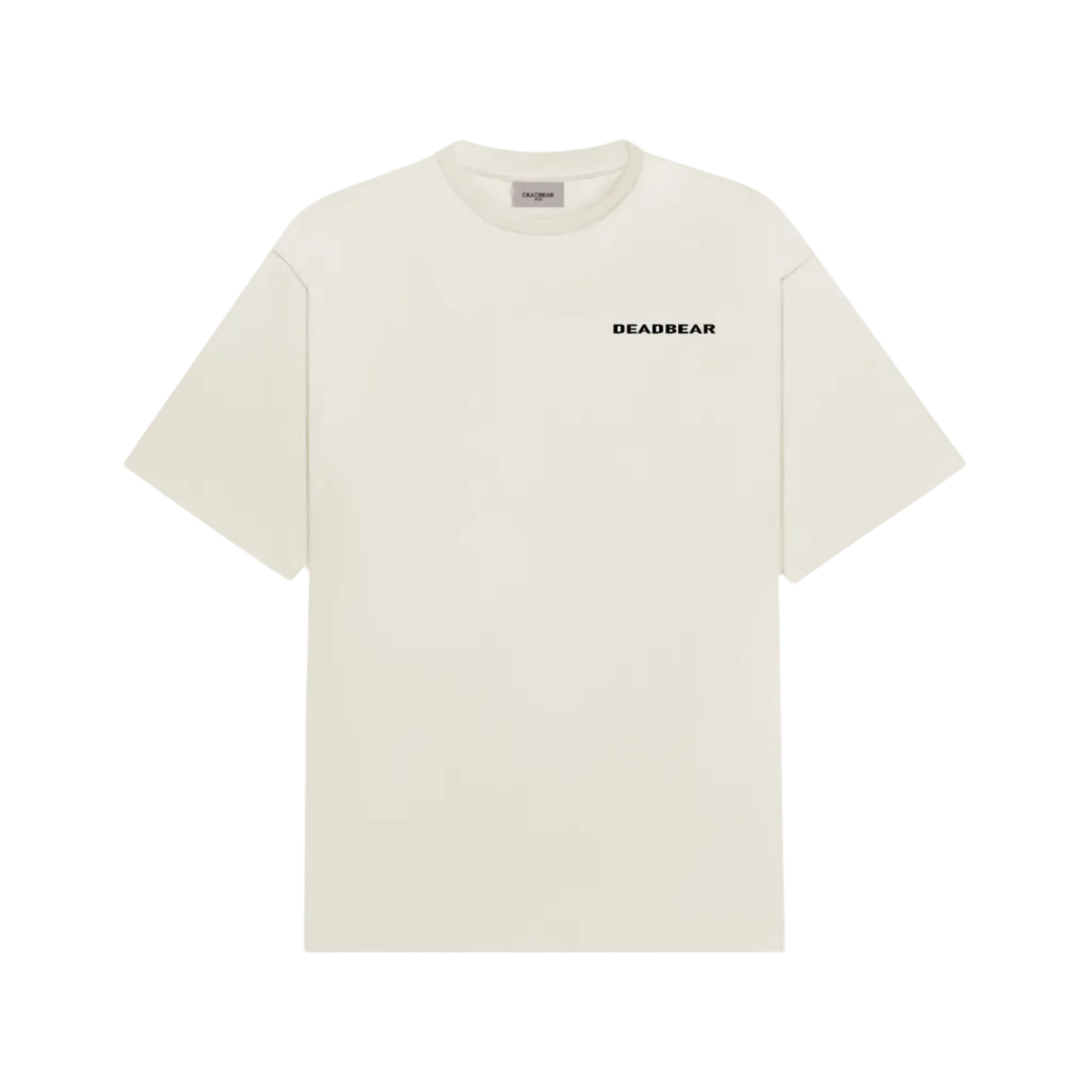 White t-shirt with 'DEADBEAR' logo on a white background Crepdog Crew
