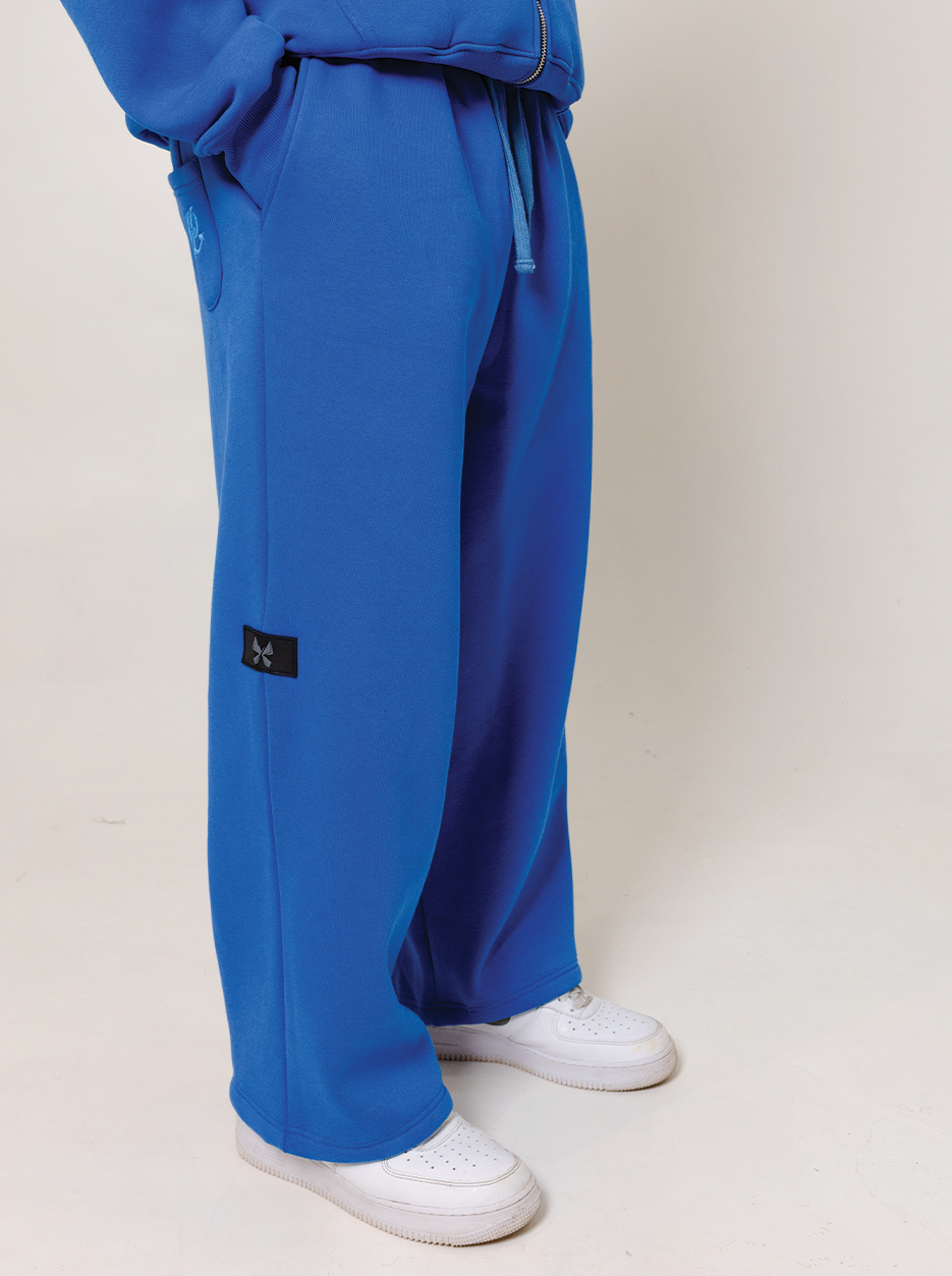 Wide Leg Sweatpants- Royal Blue