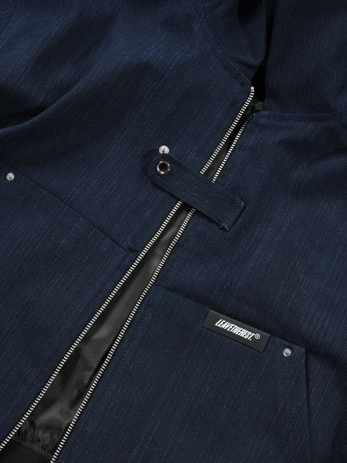 Black/Blue Slub Denim Hoodie RTW