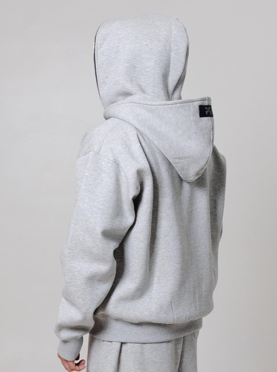 Double Hooded Zipper- Concrete