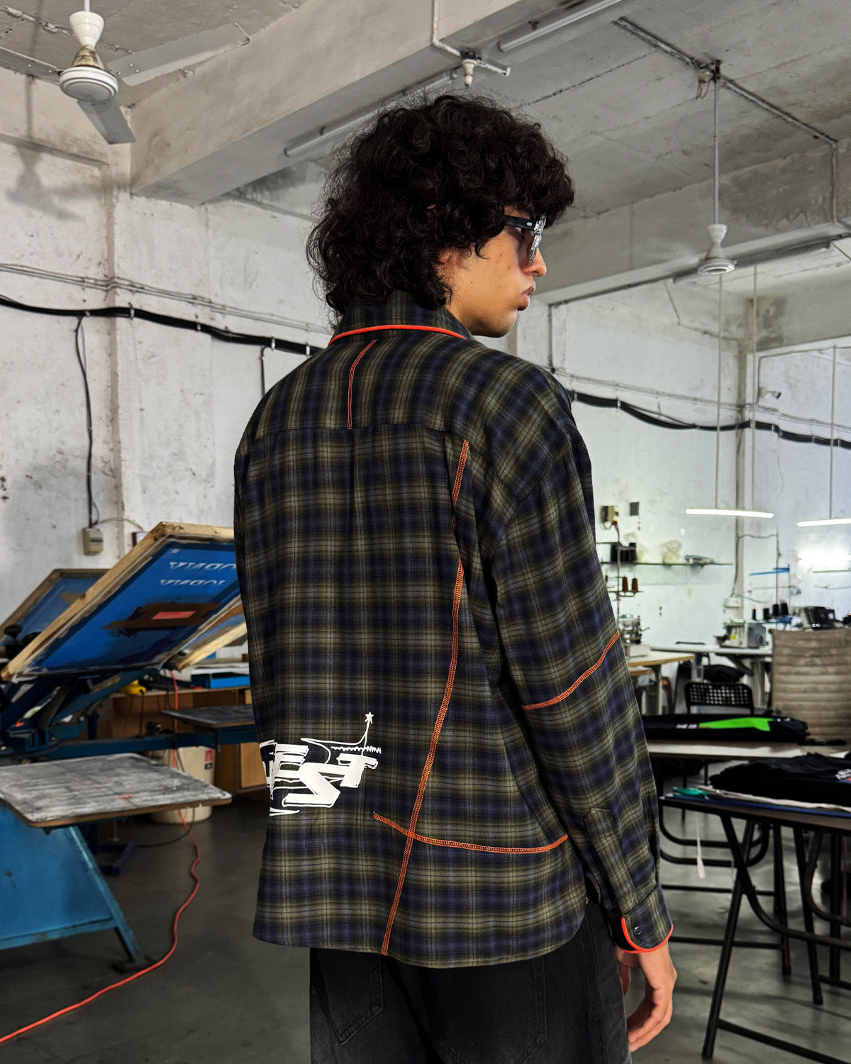 Chain Stitch Inverted Pockets - Plaid Halftone Flannel RTW