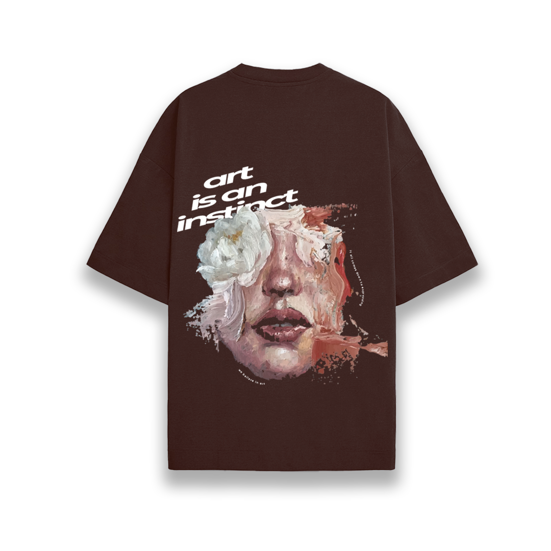 Art is Instinct- Tshirt (Coffee Brown)
