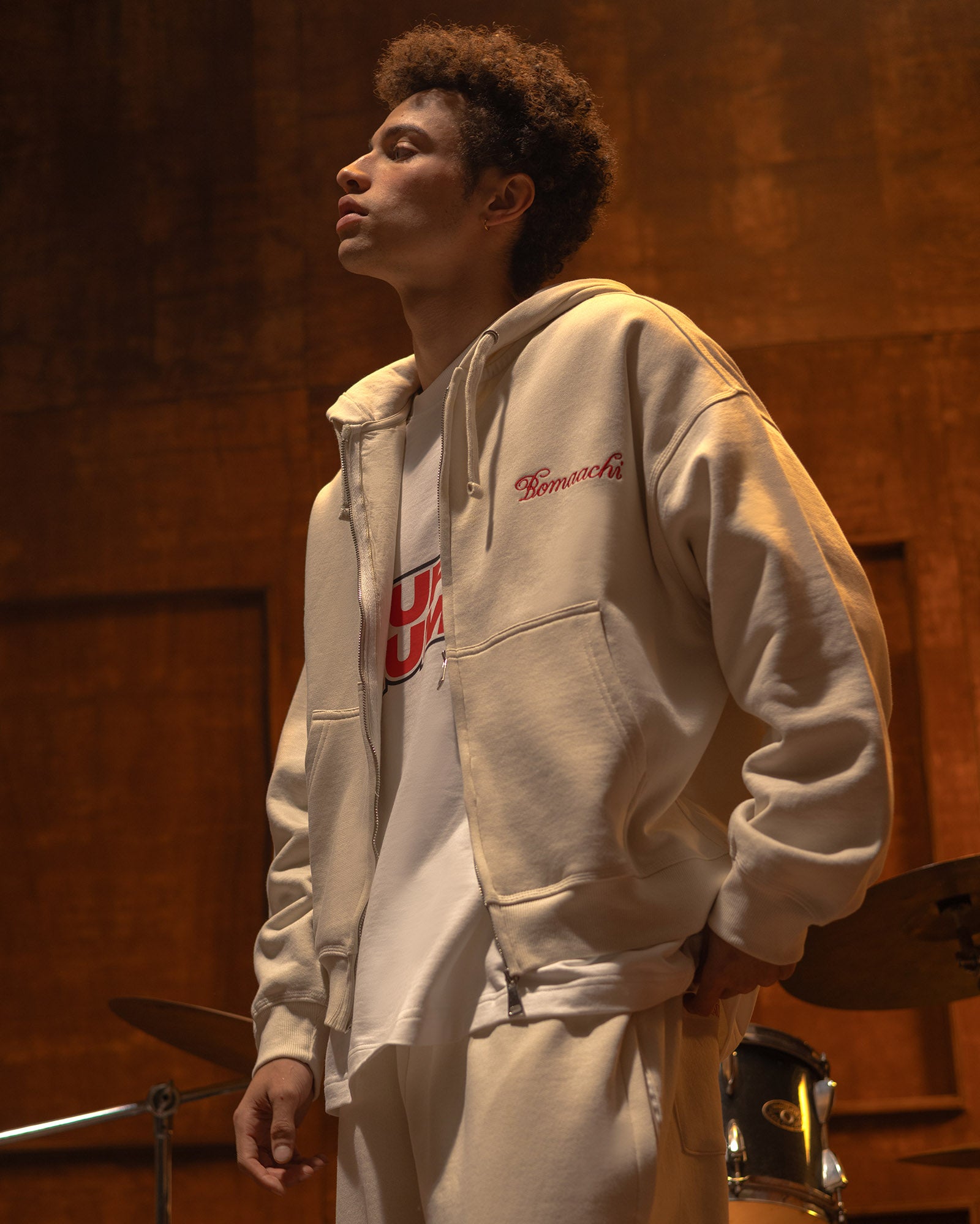 The Signature Rope Zip-Up - Cloud Dancer