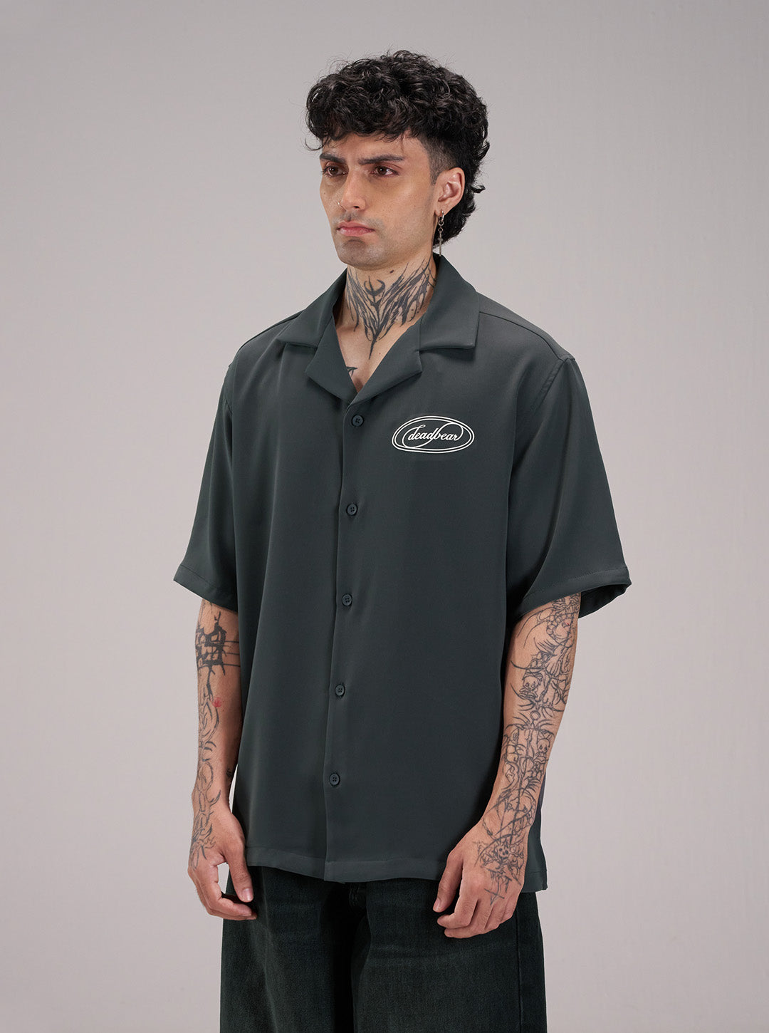 Signature Bowling Shirt Grey