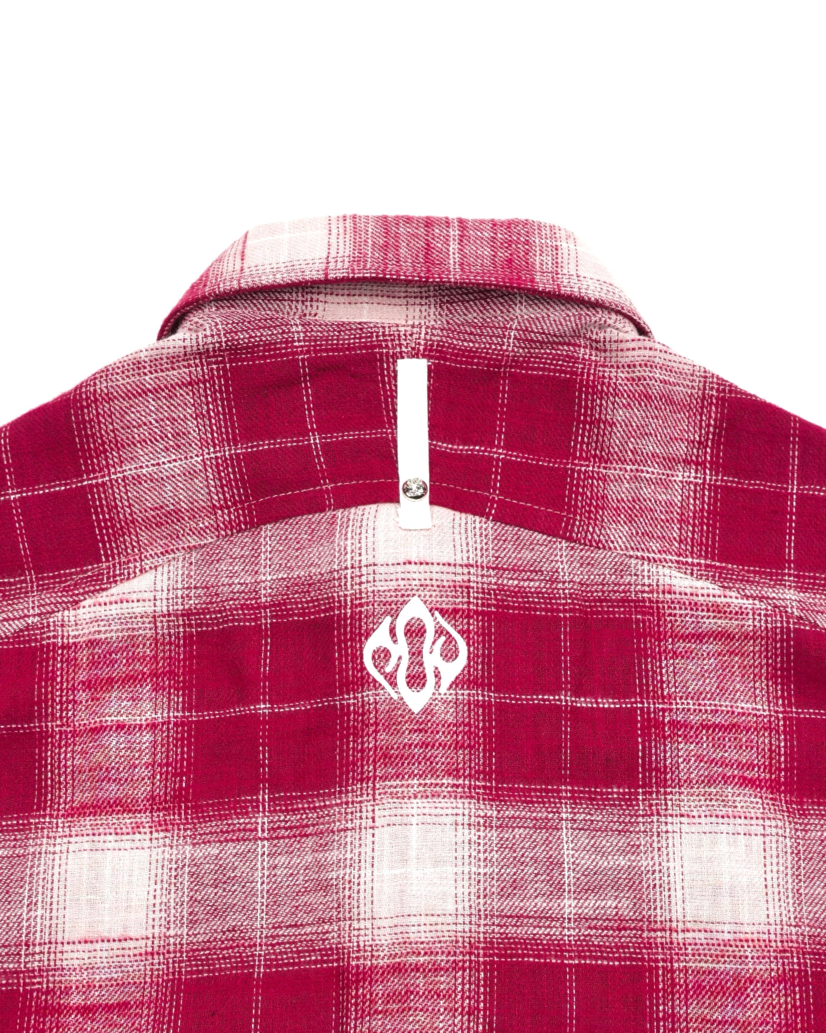 Ninja Red white flannel Shirt