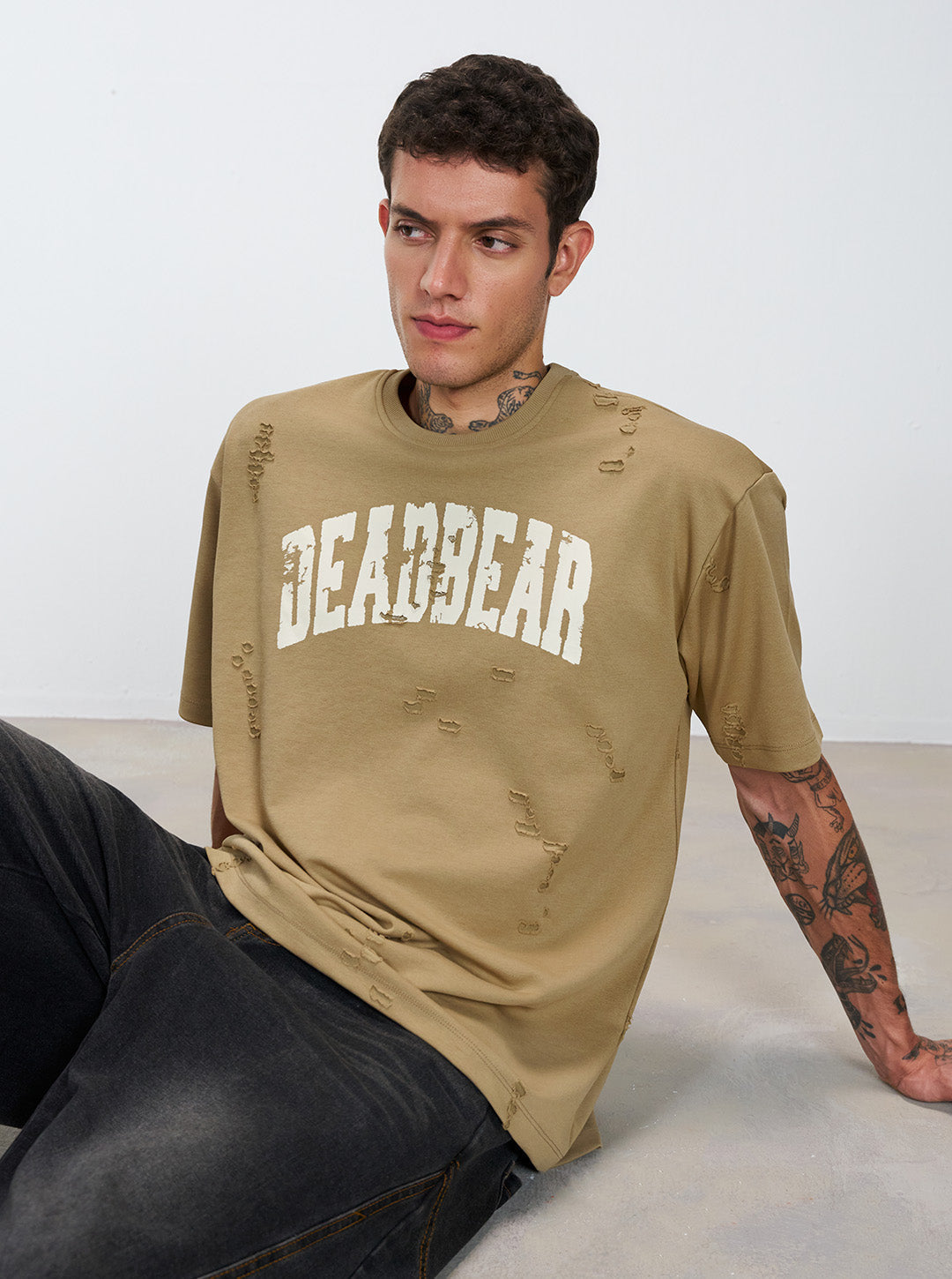 Distressed Brown Tee