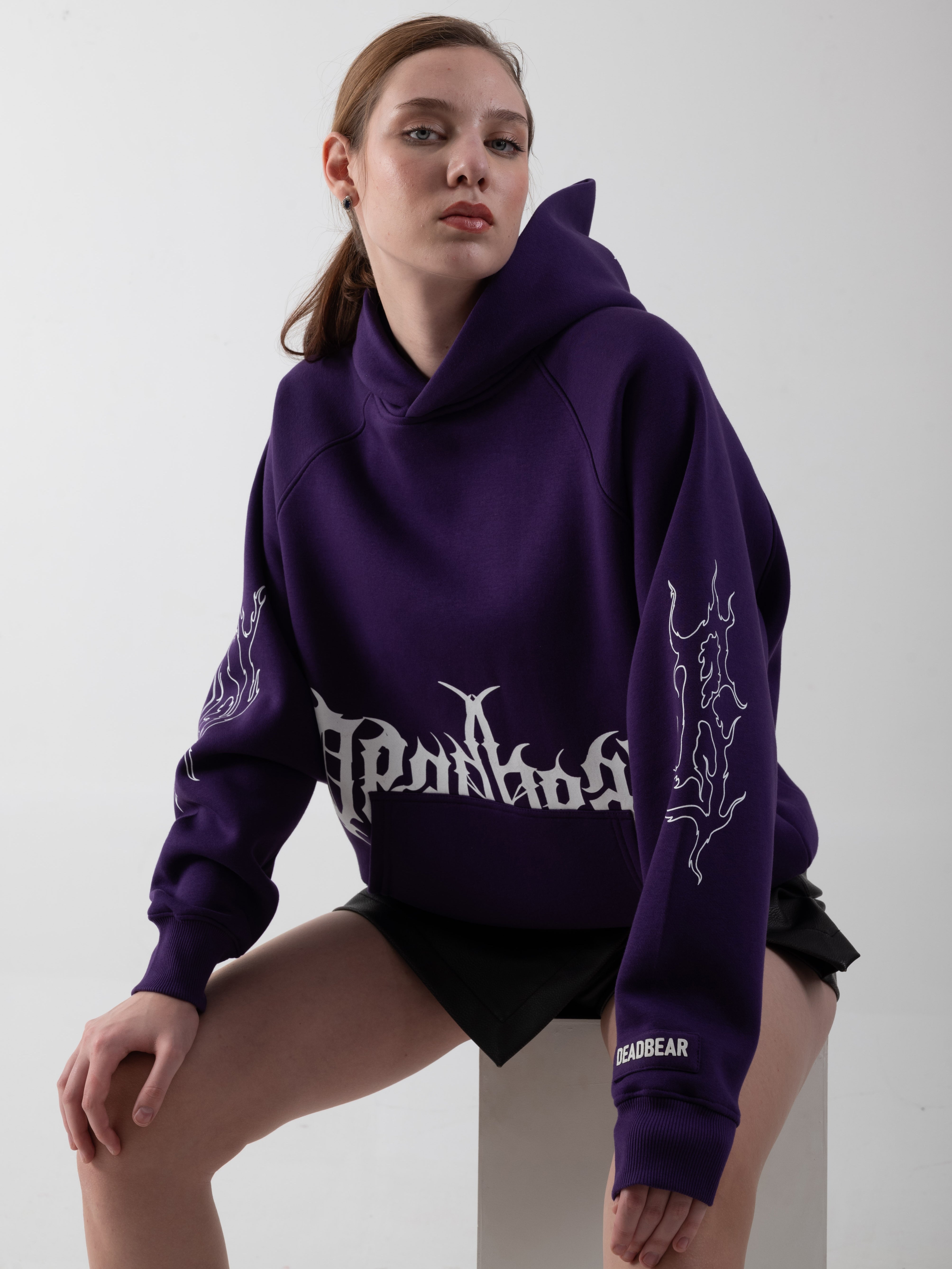 Flames Hoodie Purple