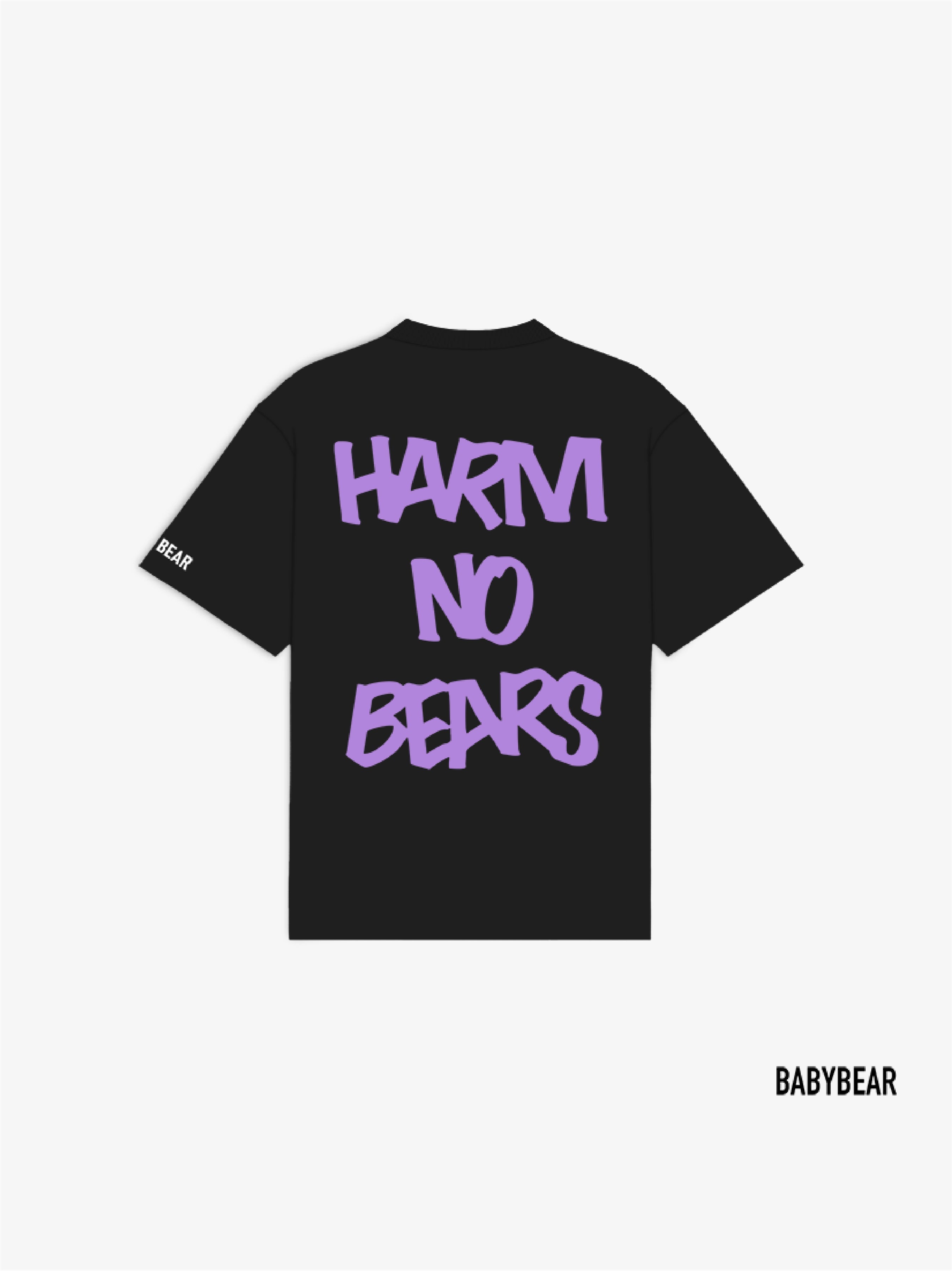 Babybear Harm No Bear Tee Black - for kids