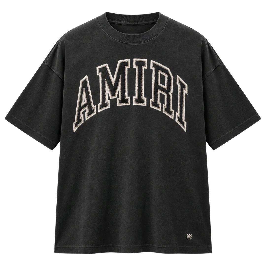 AMIRI VINTAGE OVERSIZED TEE BLACK BLUE