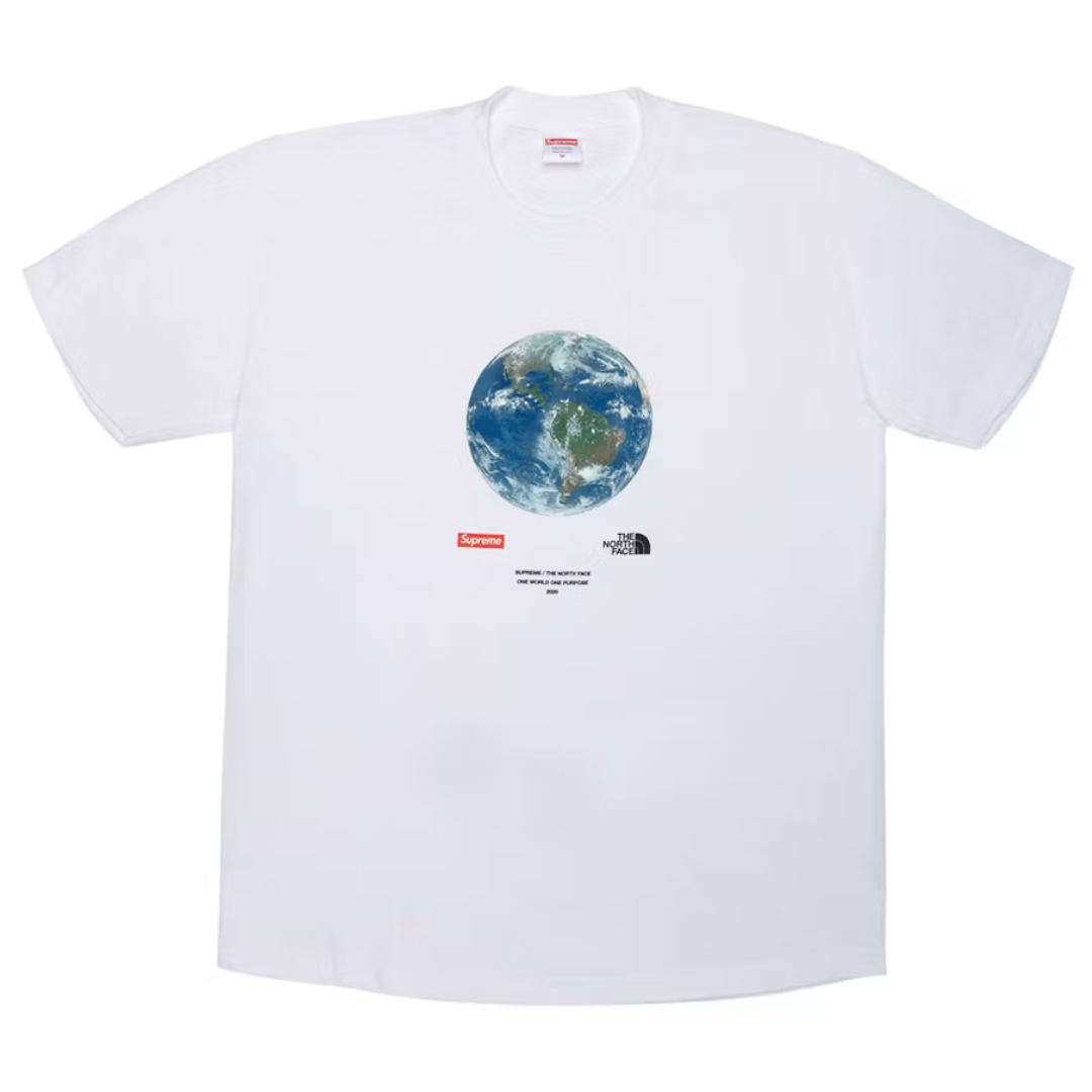 SUPREME THE NORTH FACE ONE WORLD TEE WHITE