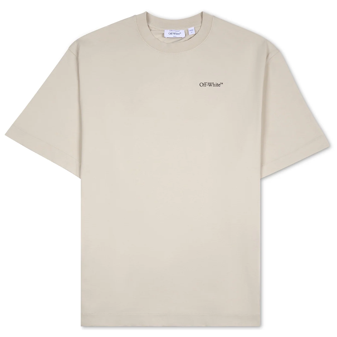 Off White Half Arrow Skate Tee PUMICE STONE