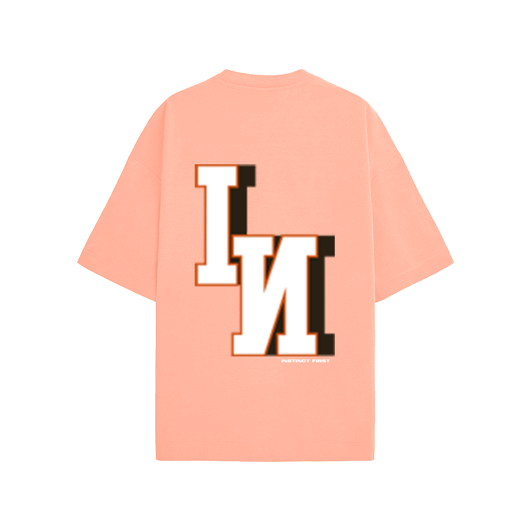 Bold IN Oversized T-shirt -(Peache)
