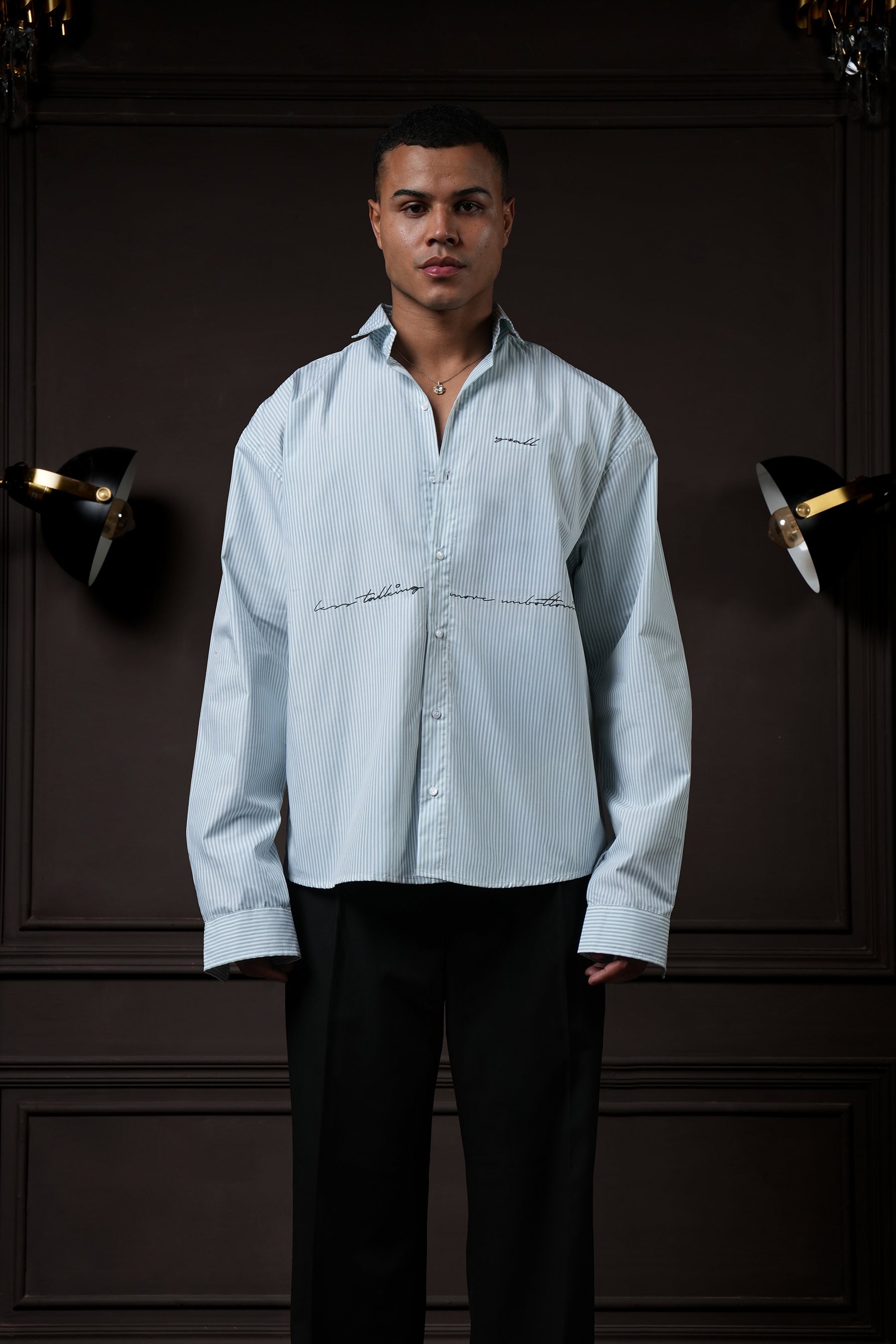 Talk in Line - Pinstripe Shirt