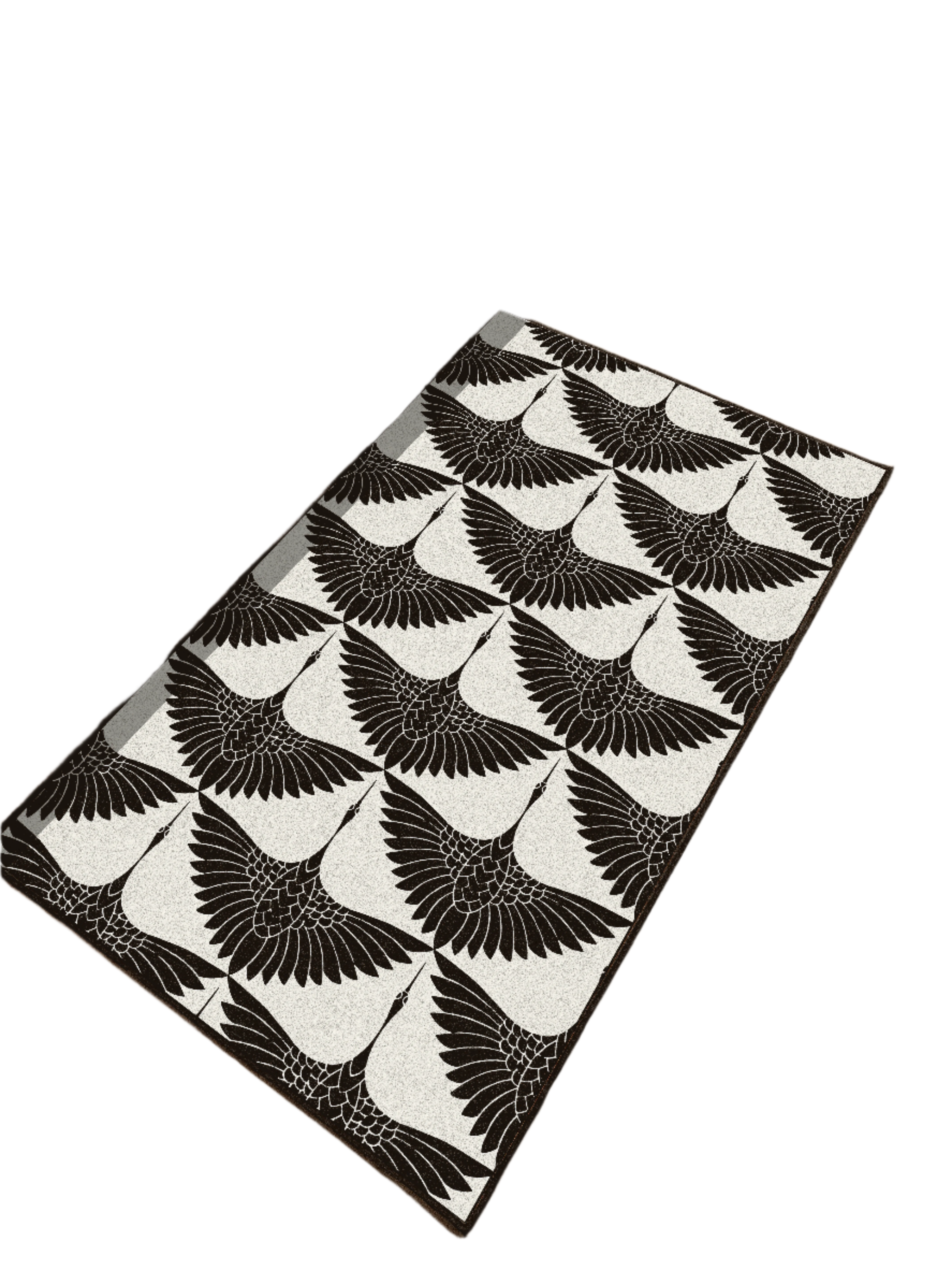 Bird monochromatic Printed Washable Custom Rug