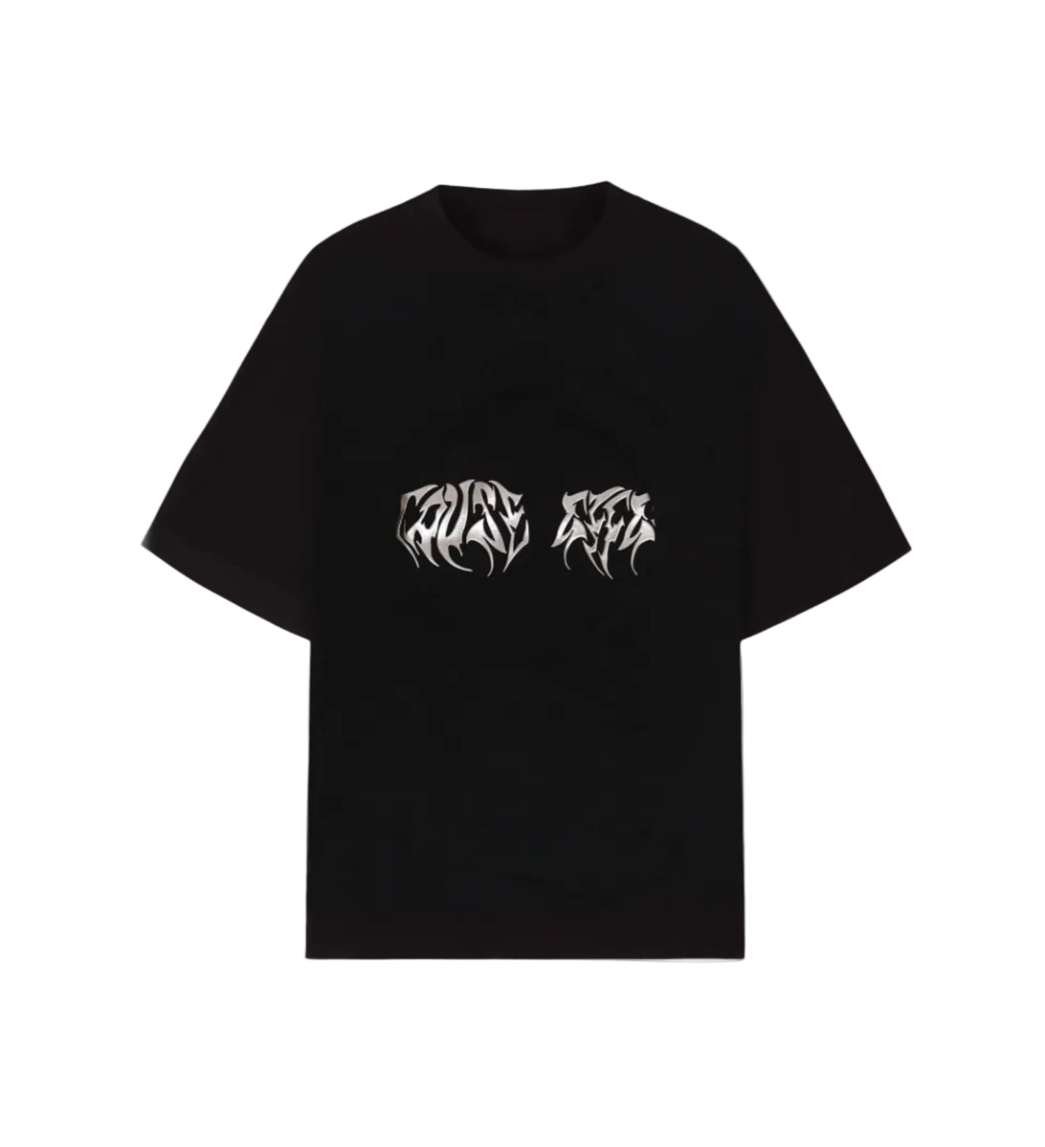 'Blackout' Distressed Metal Embroidered T-shirt