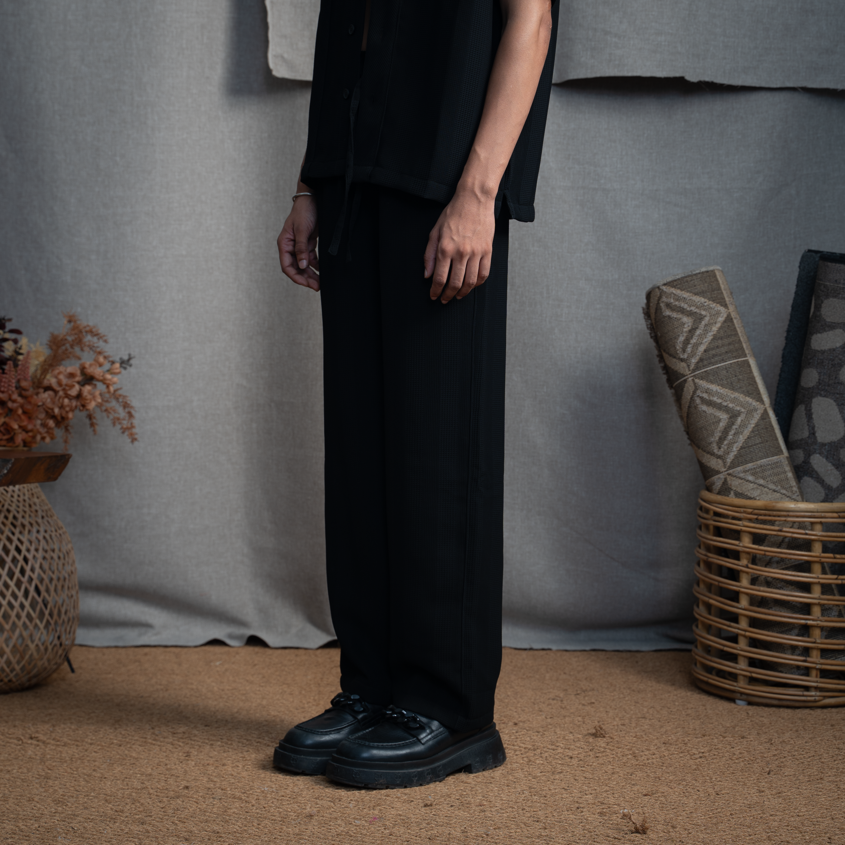BMW DRAWSTRING TROUSER- CHARCOAL CONE