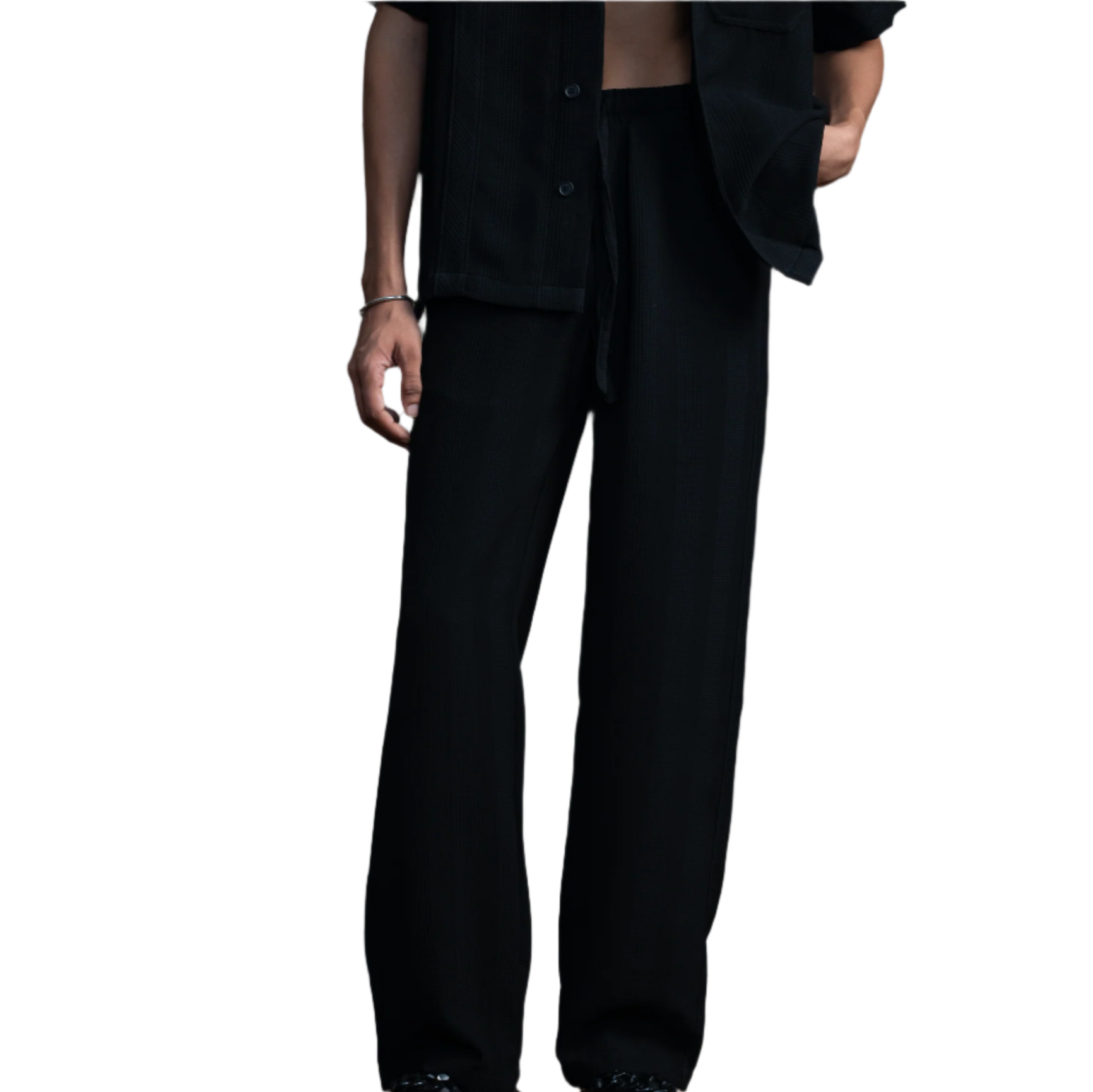 BMW DRAWSTRING TROUSER- CHARCOAL CONE