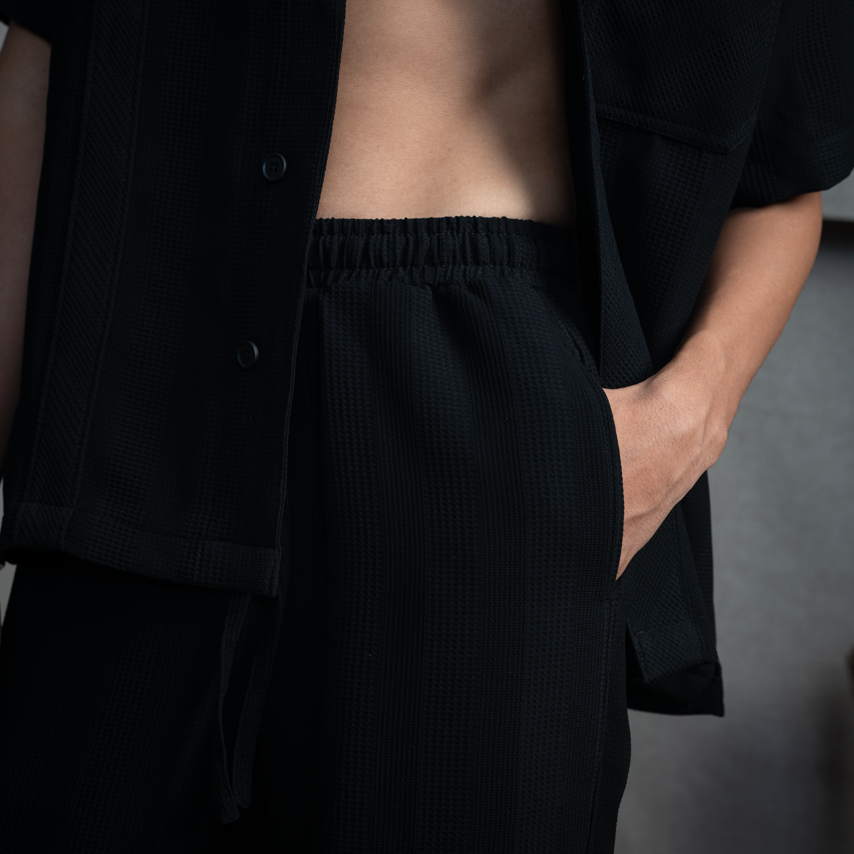 BMW DRAWSTRING TROUSER- CHARCOAL CONE