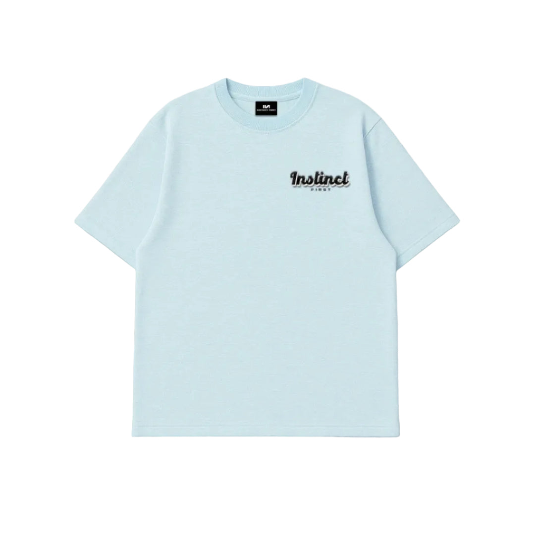 Retro Melange Blue- Oversized T-shirt