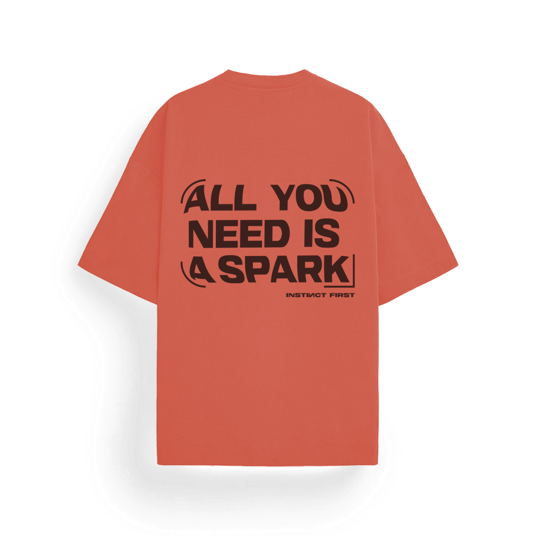 Oversized T-Shirt - (Brick Red)