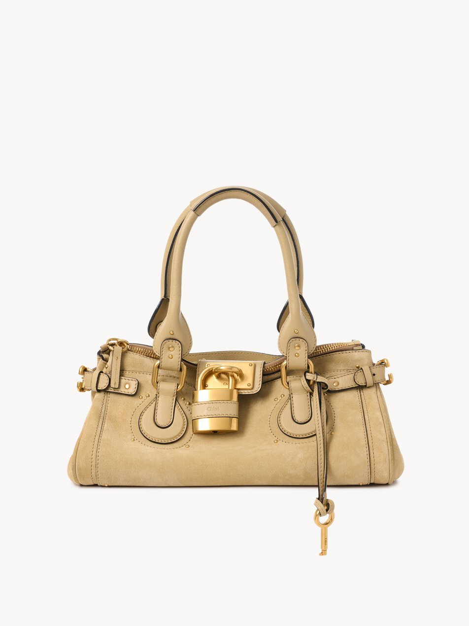 CHLOE Paddington bag in suede leather Dusty Beige