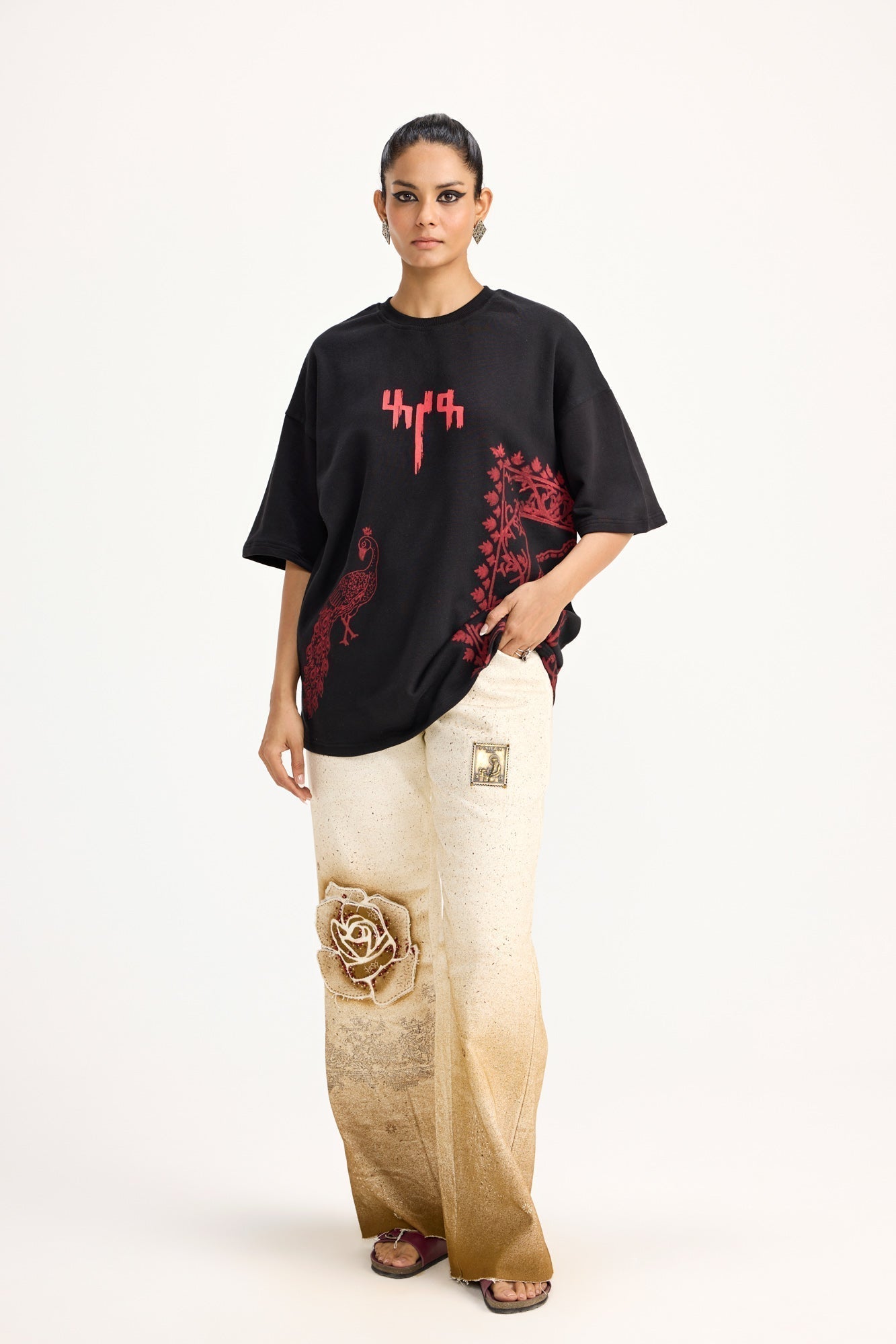 "By My Side" Block Print - Tshirt