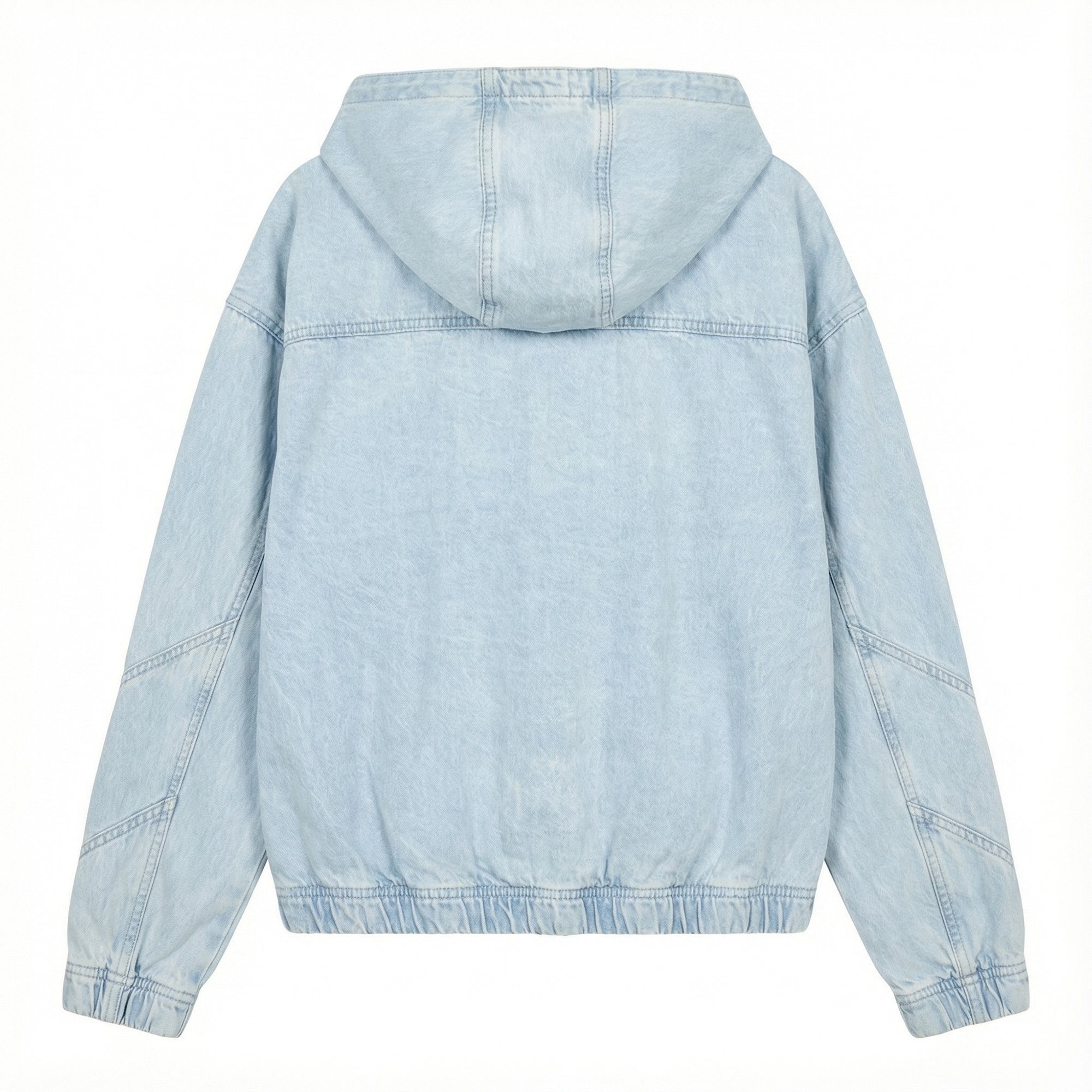 Light Blue Washed Denim Hoodie