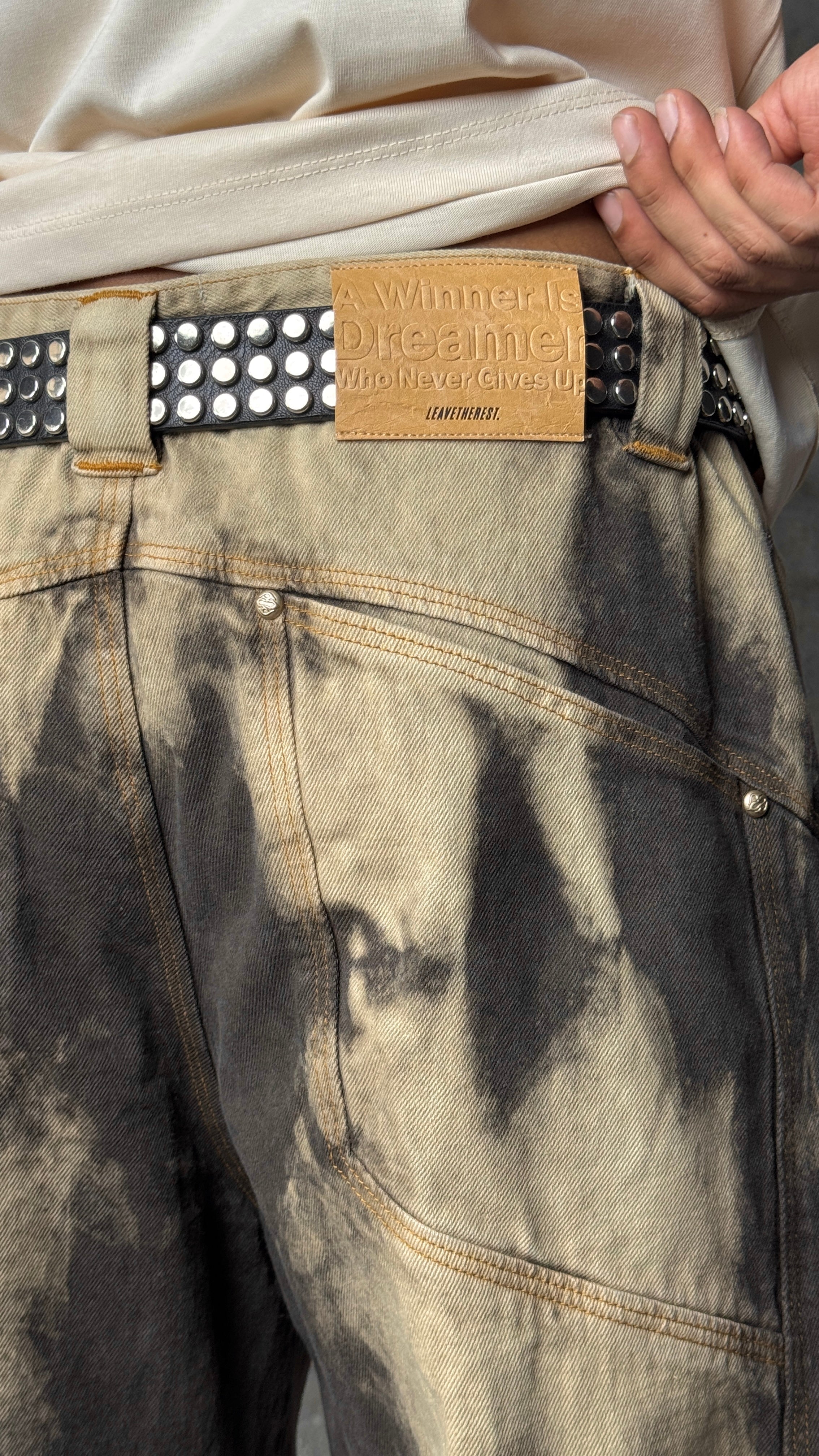 B4 Curved- Coffee shibori- RTW