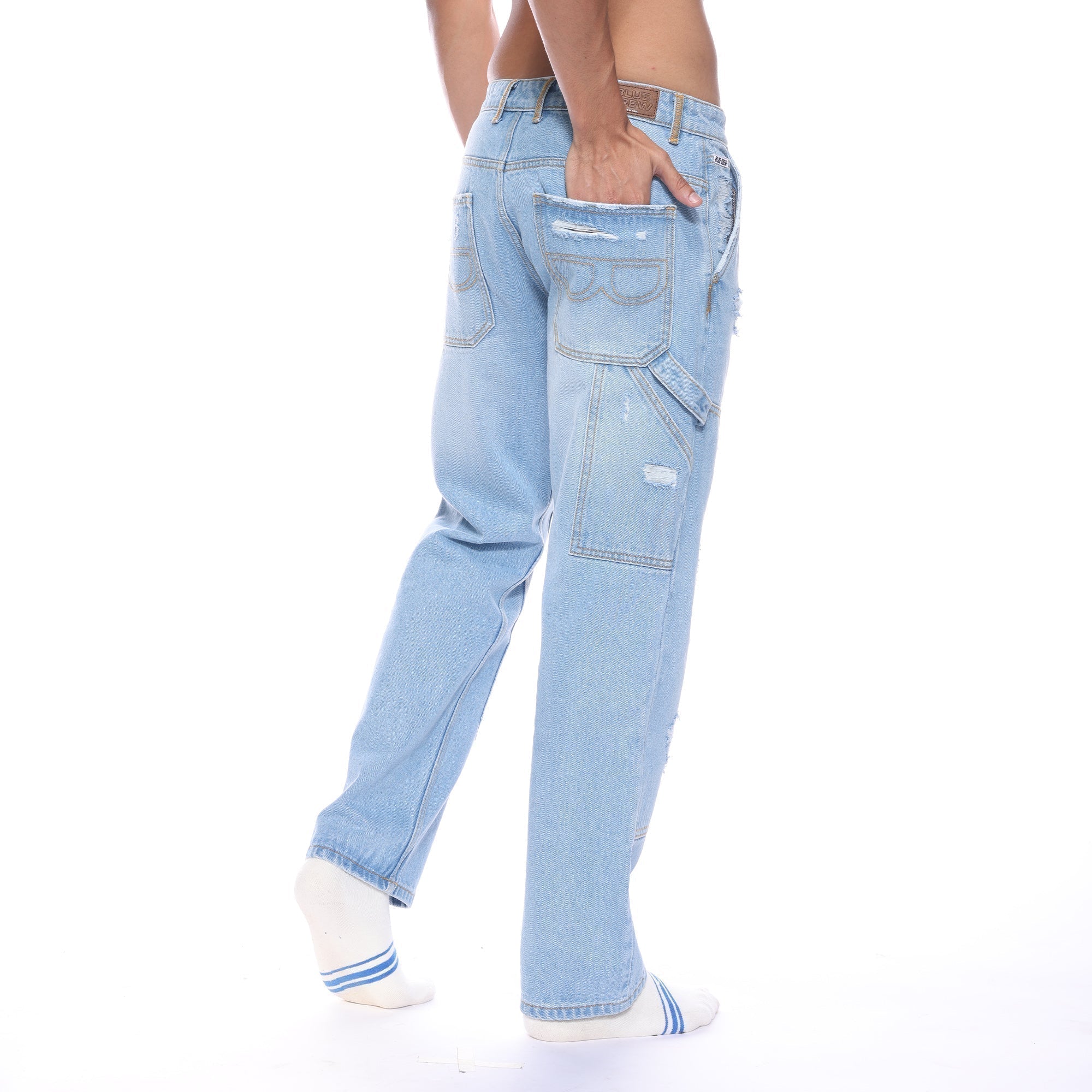 DISTRESSED CARPENTER LOOSE FIT