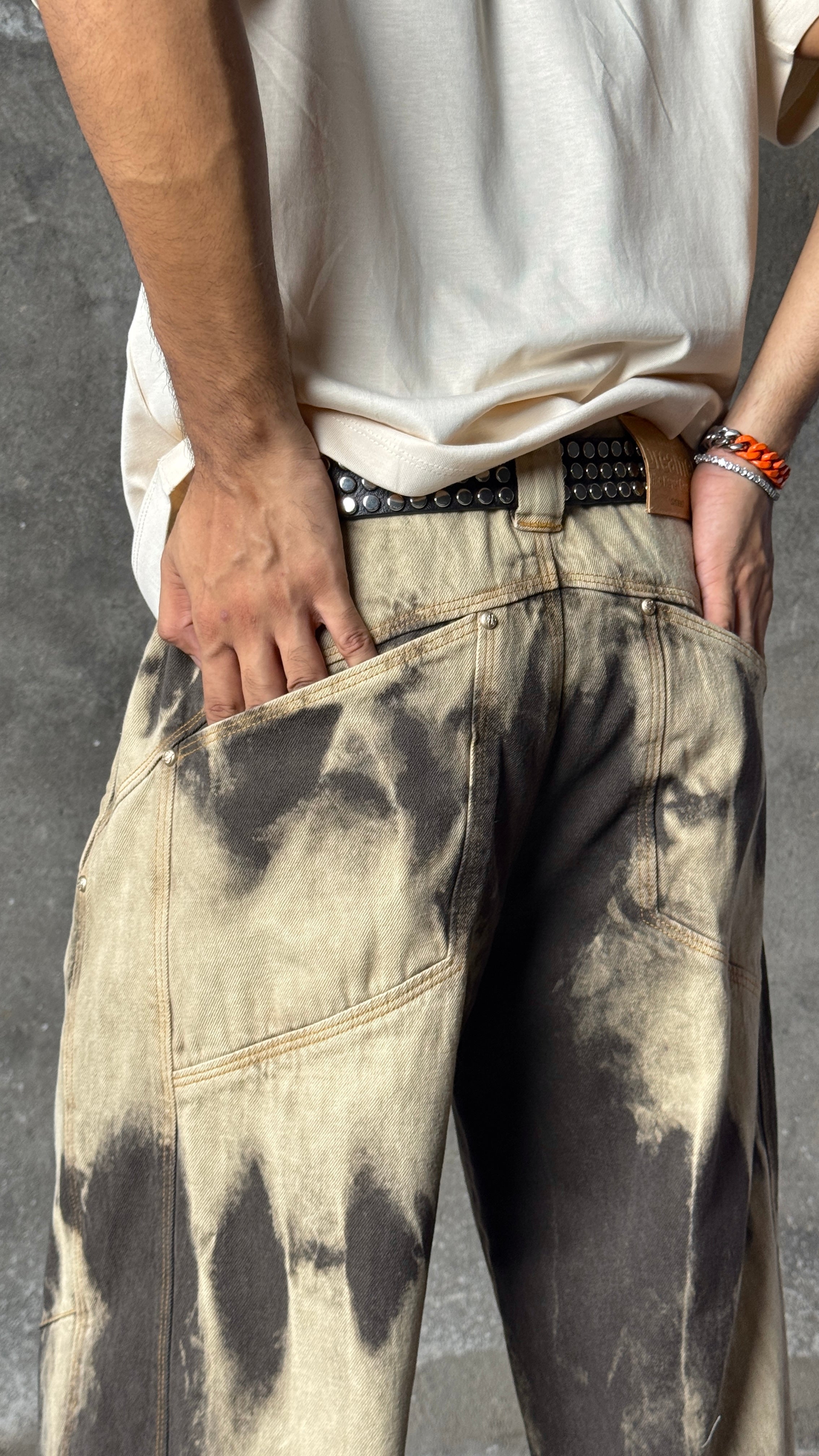 B4 Curved- Coffee shibori- RTW