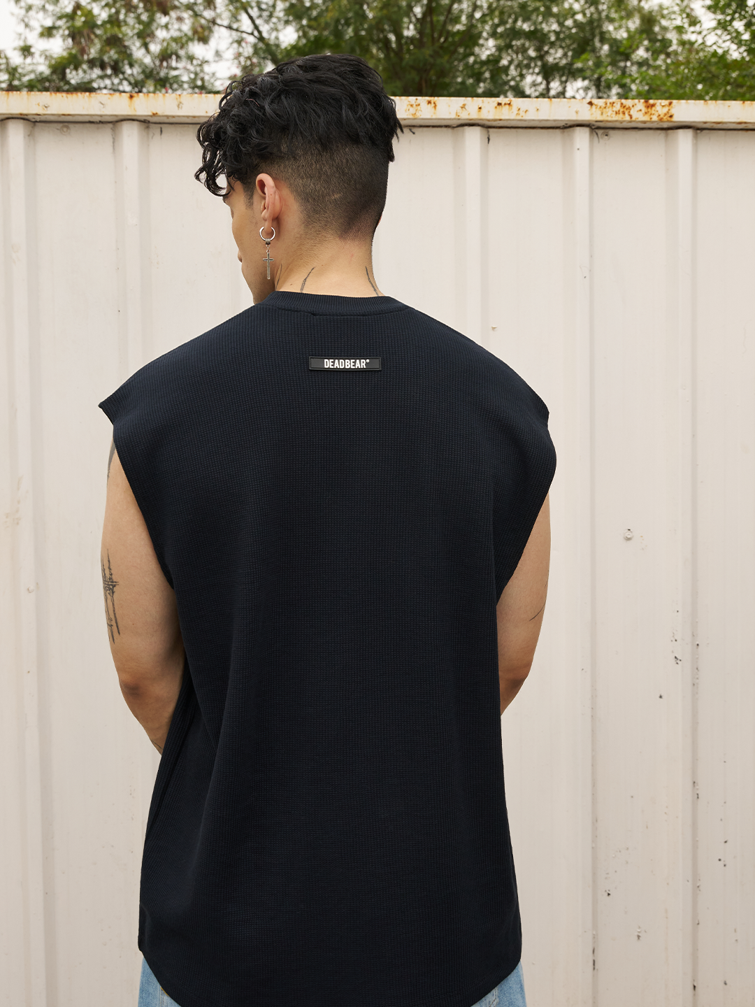 Waffle Tank Navy