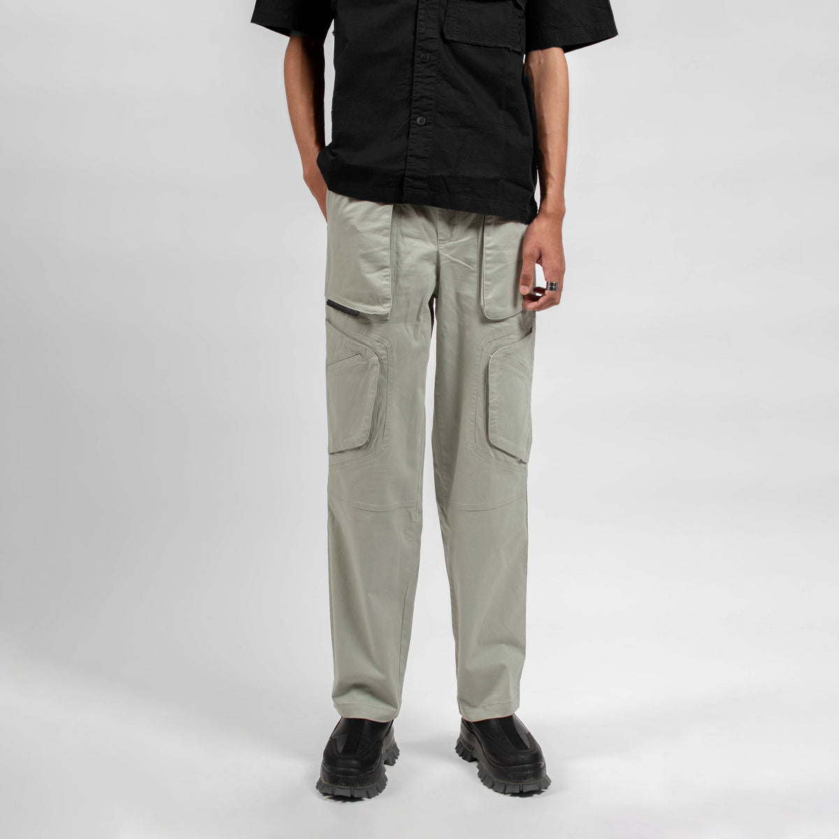 BIKER PANTS - GREY OWL