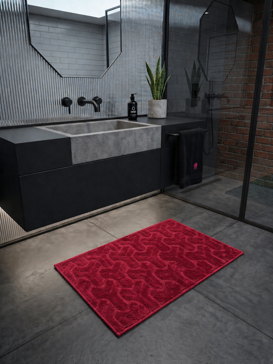 Maroon Miracle Bath Custom Mat
