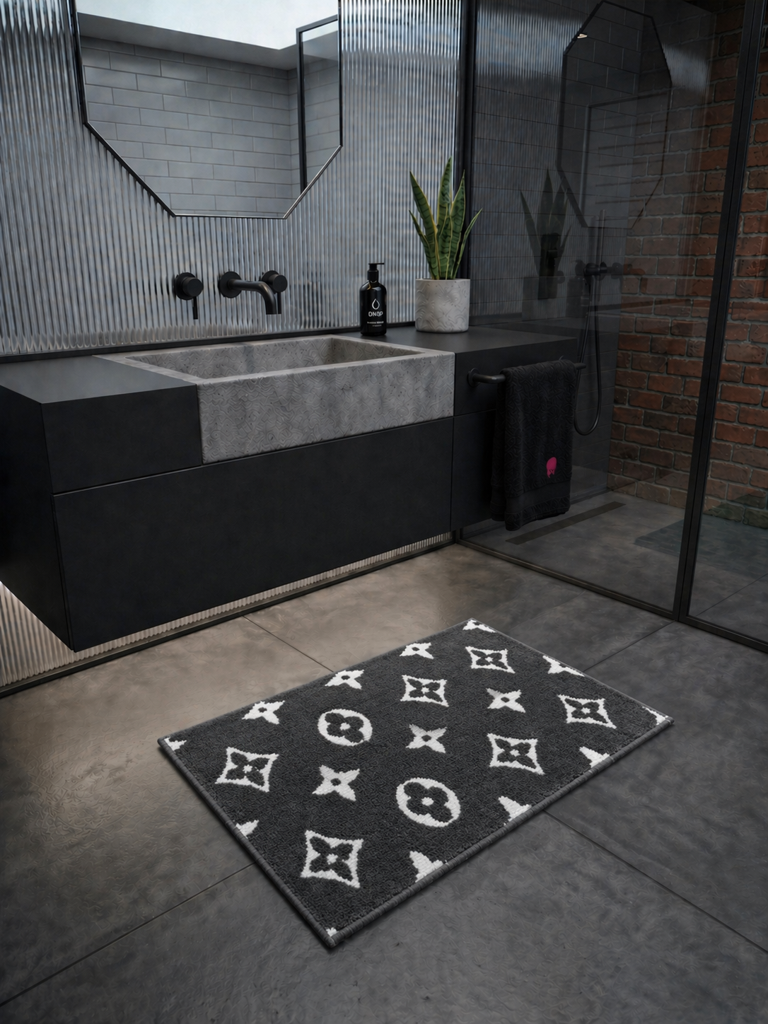 Sup Grey Bath Custom Mat