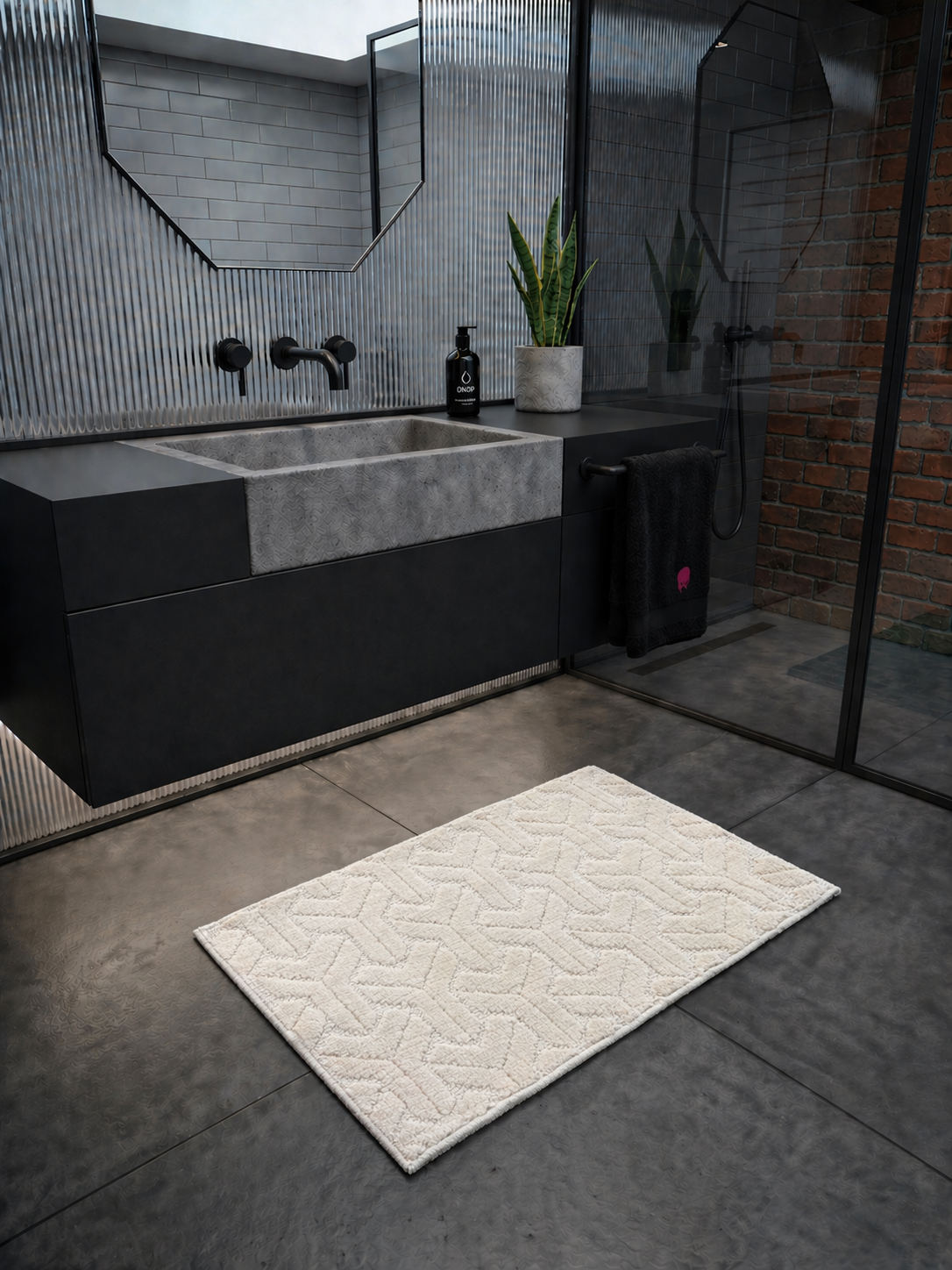 Cream Miracle Bath Custom Mat