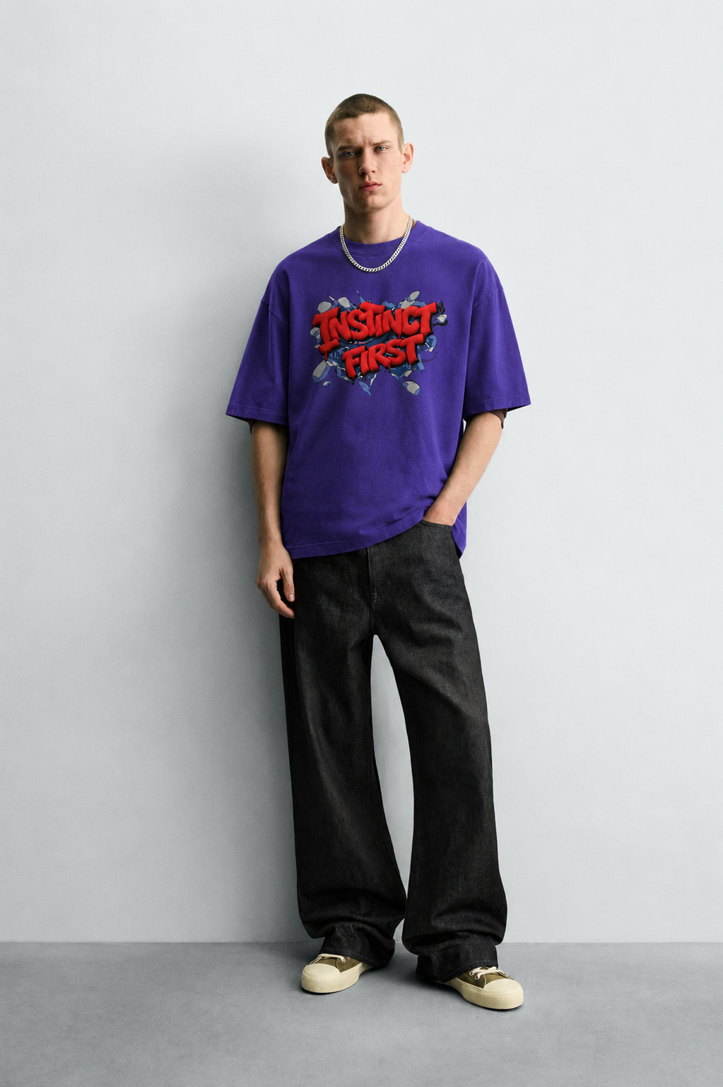 Train Wreck - Oversized T-Shirt (Violet)