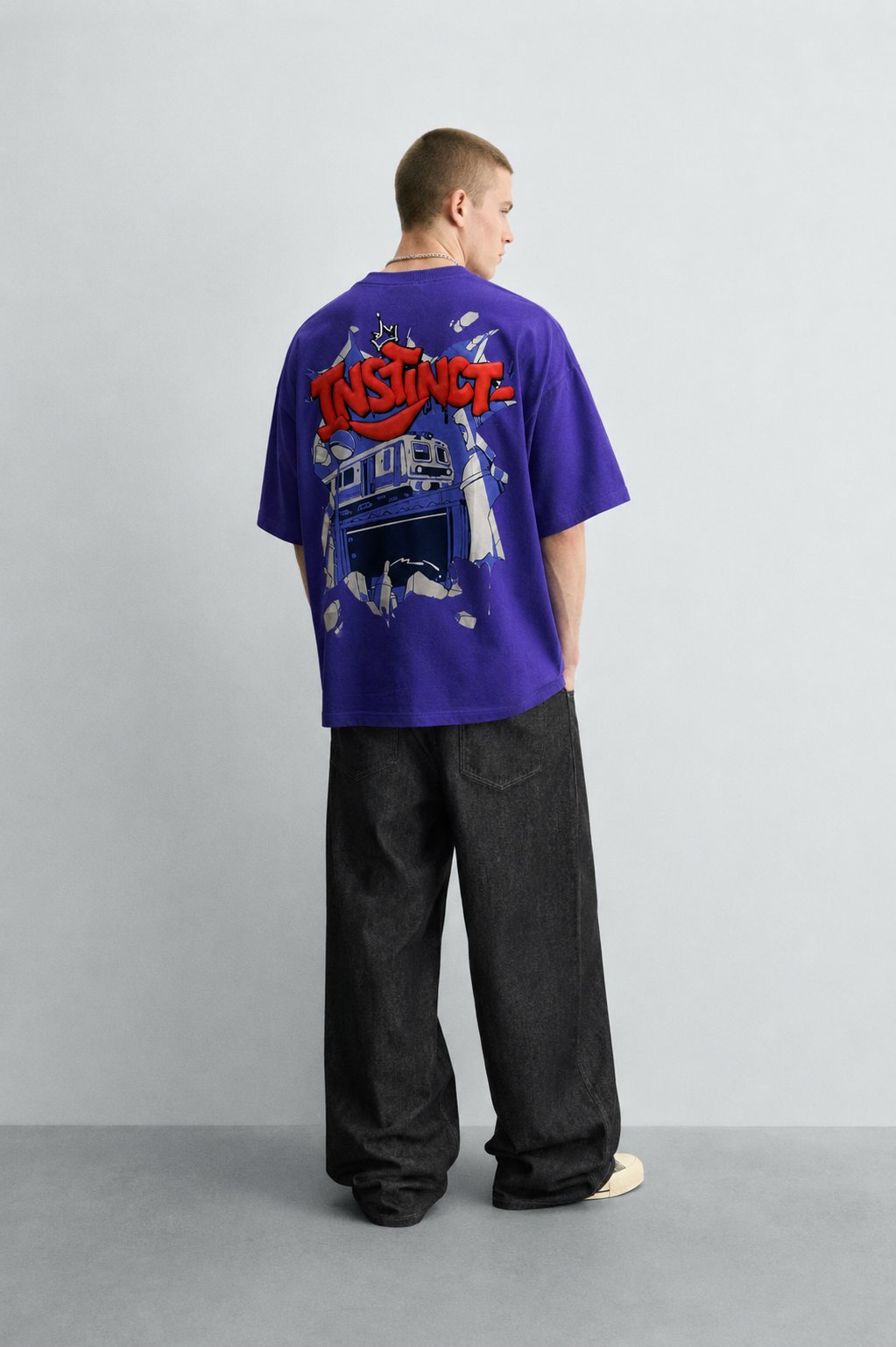 Train Wreck - Oversized T-Shirt (Violet)