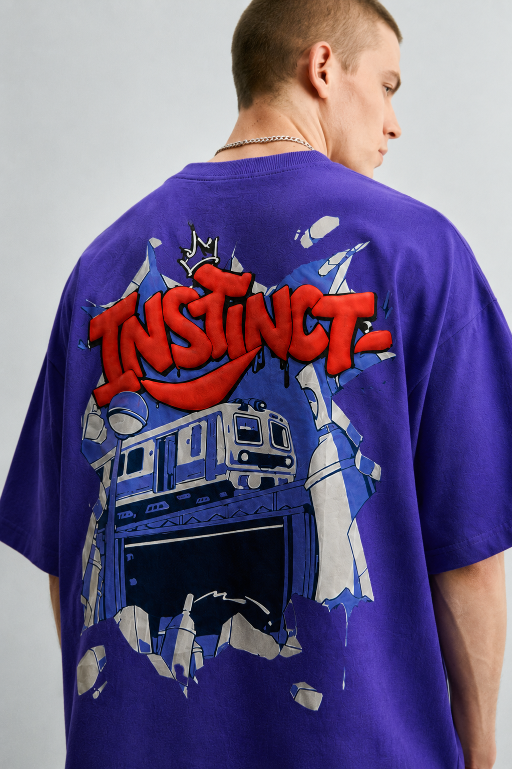 Train Wreck - Oversized T-Shirt (Violet)